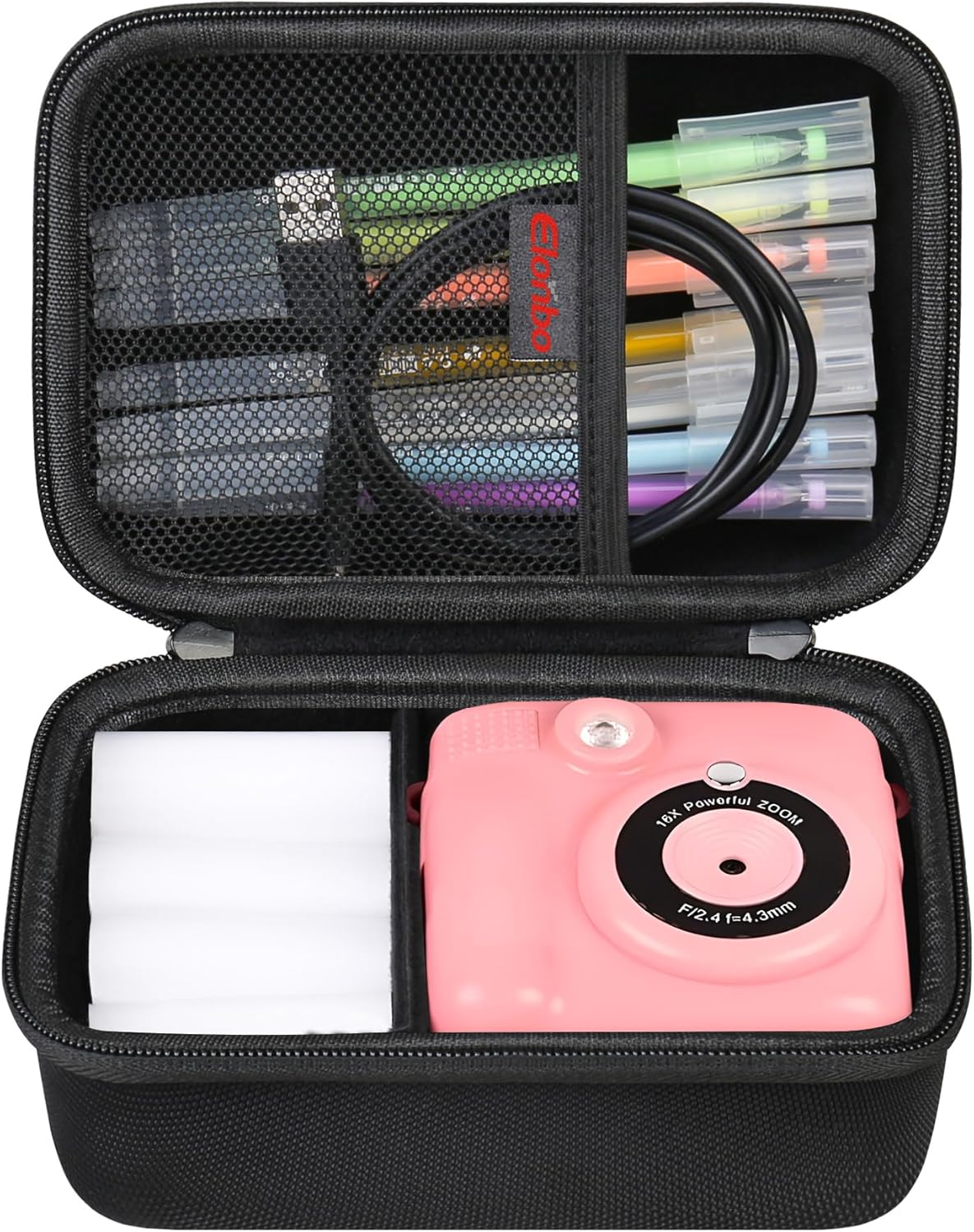ESOXOFFOREGKTZAnchiooWEEFUN 1080P HD 0 Ink – Estuche de transporte para cámara fotográfica de impresión instantánea, portátil, mini cámara de