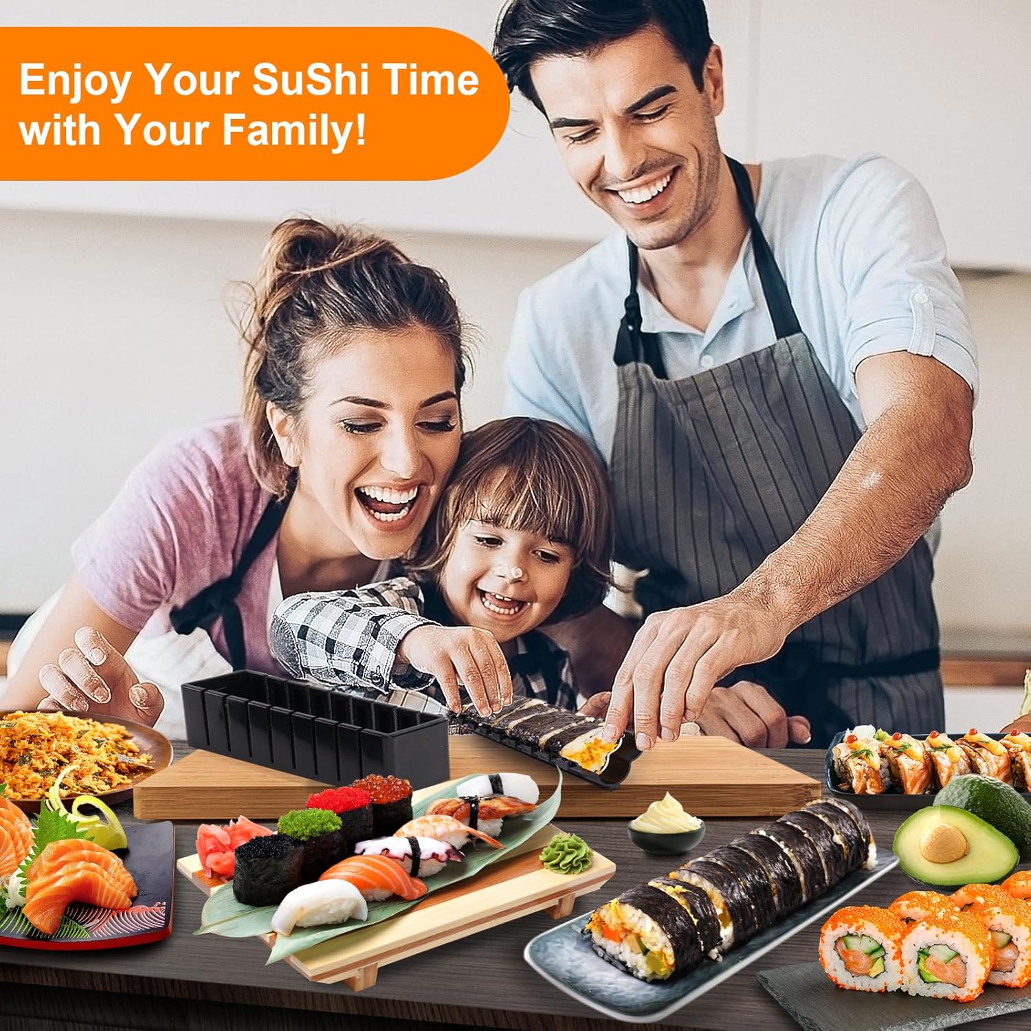 Paquete de 31 kit de fabricación de sushi mejorado para principiantes y amantes del sushi, accesorios de cocina para hacer sushi como alfombrillas