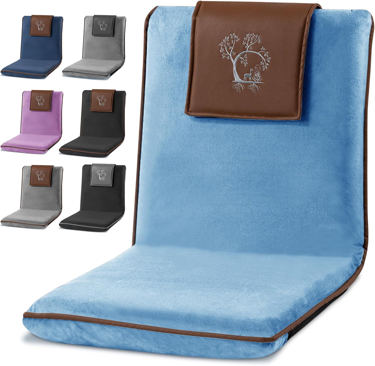 Silla de meditación japonesa con respaldo para adultos, silla de meditación premium con respaldo ajustable y plegable para sentarse, yoga y juegos,