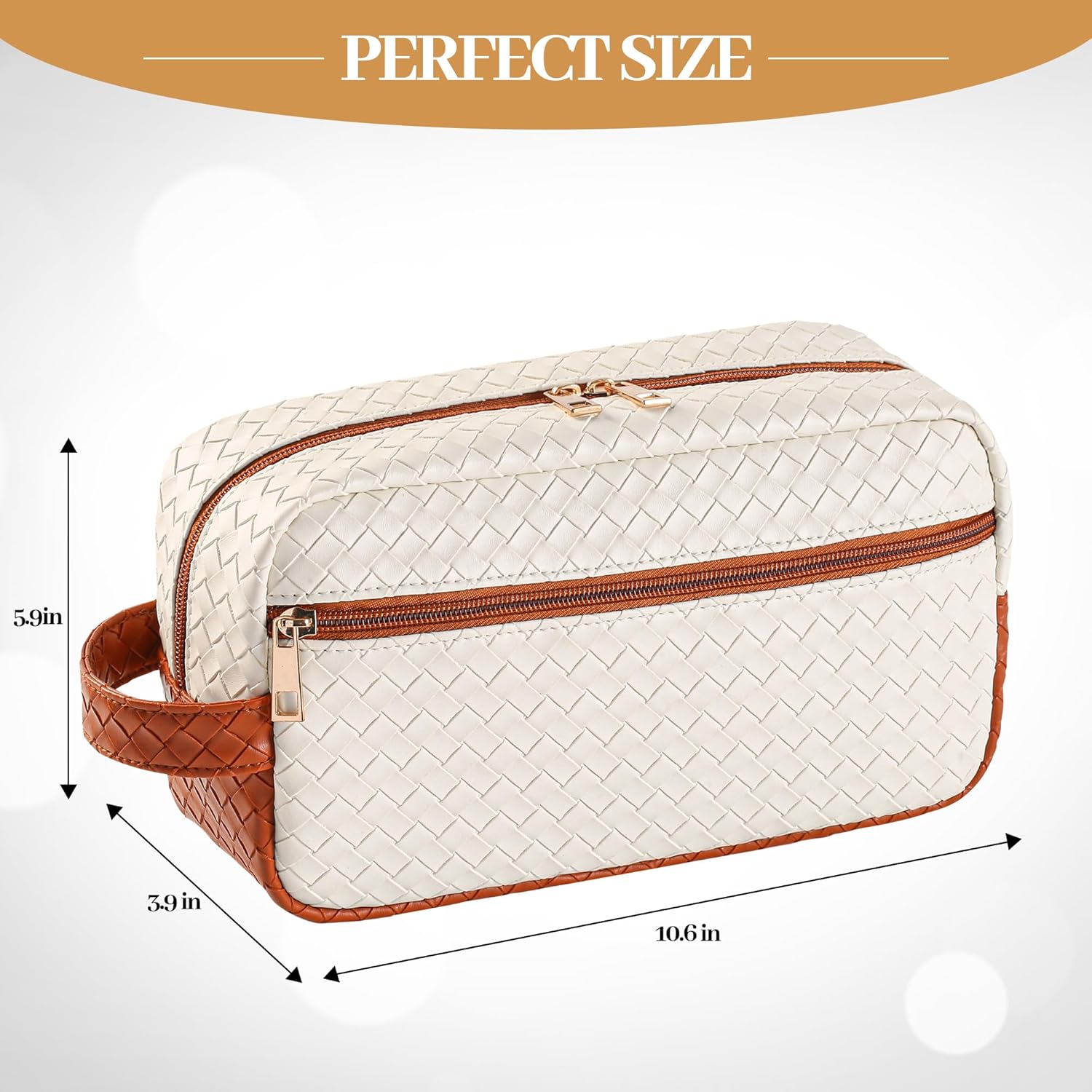 SFXULIX Bolsa de maquillaje, bolsa de cosméticos portátil, bolsa de cosméticos de viaje de gran capacidad, bolsa de maquillaje de viaje impermeable