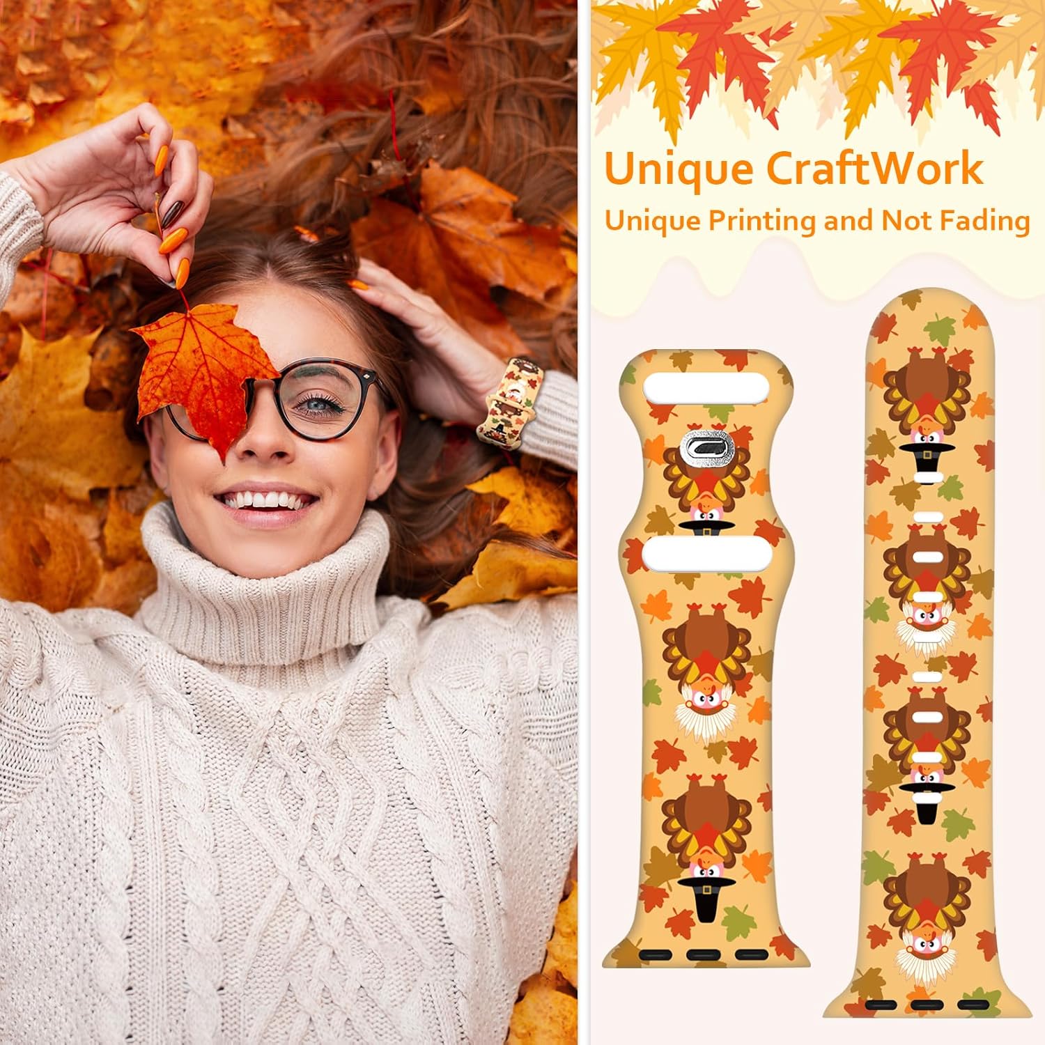 Correa de reloj de Navidad para Halloween compatible con Apple Watch Band de 1.496 in, 1.575 in, 1.614 in, 1.654 in, 1.732 in, 1.772 in, iWatch