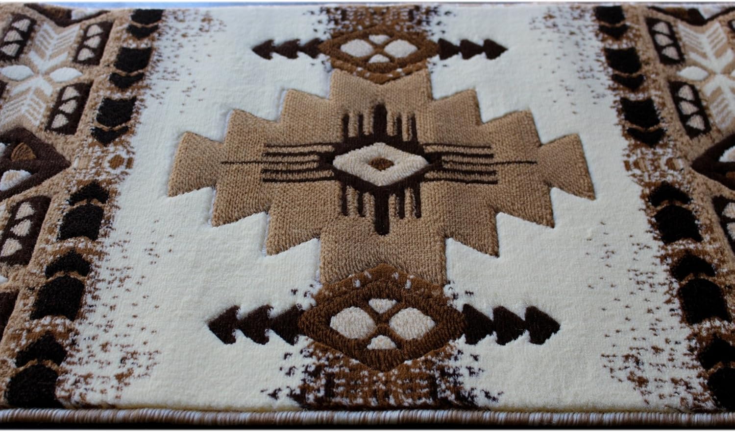Concord C318 – Tapete con diseño de la región del sudoeste, Sintético, Ivory