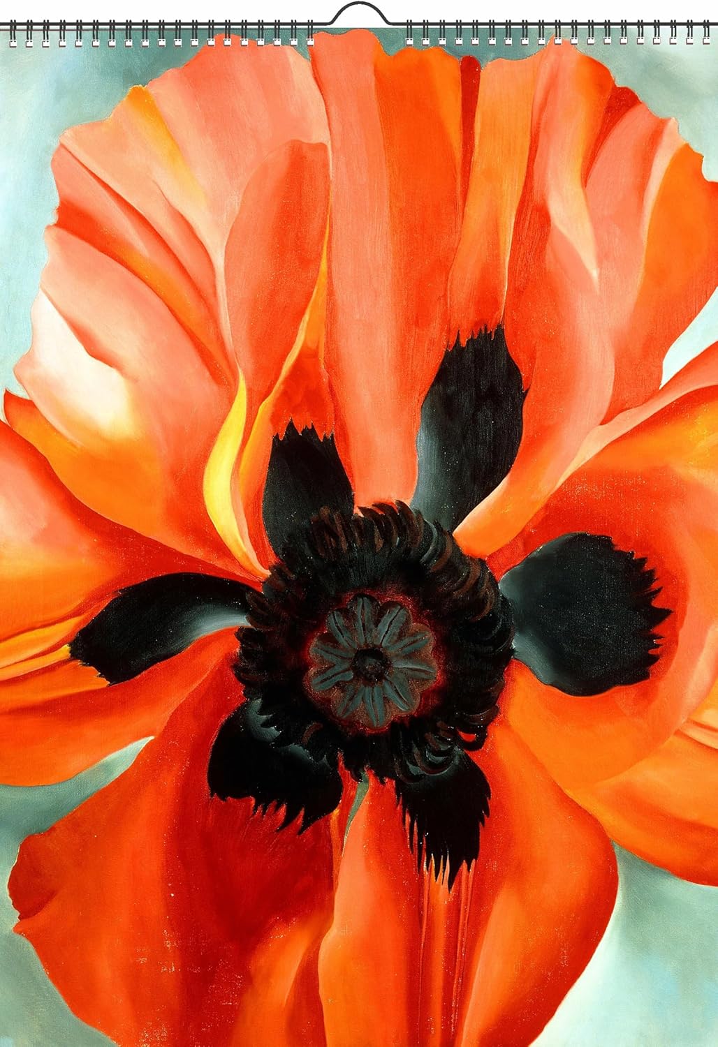 Georgia O Keeffe – Calendario de pared 2023 13 páginas de 8 x 12 pulgadas, diseño de flores silvestres vintage retro