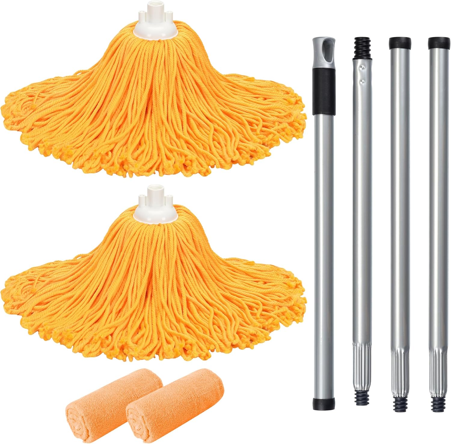 Matthew – Repuesto de trapeador de microfibra compatible con recambio de trapeador de tela de microfibra, repuesto de trapeador giratorio de acero