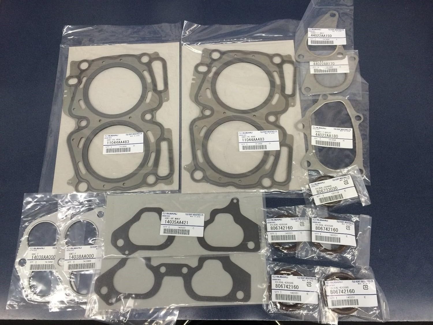 Kit de juntas de cabeza originales OEM Subaru MLS Impreza WRX EJ205 2.0 TURBO STI EJ20