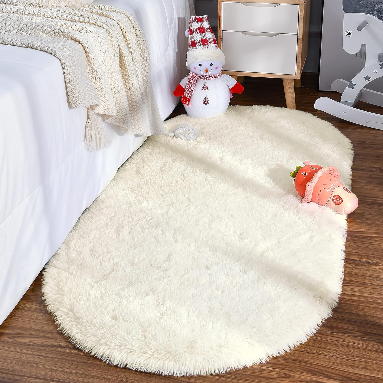 YJ.GWL – Alfombras de pelo alto y suave para cuarto de bebé, dormitorio, para que el bebé juegue en el suelo, alfombras esponjosas, antideslizantes,