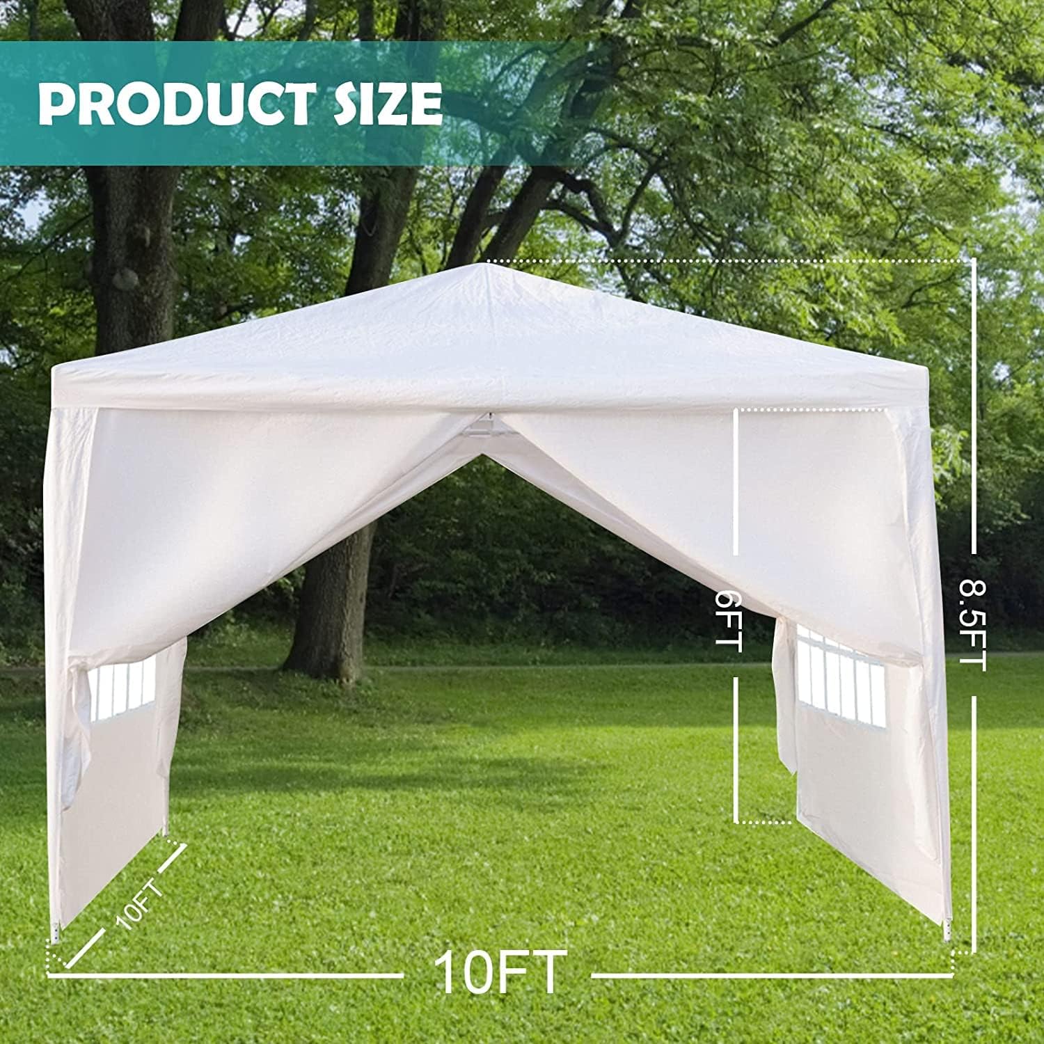 Carpa para exteriores, carpa de fiesta de boda, refugio de campamento, refugio instantáneo comercial, tienda de campaña impermeable con paredes