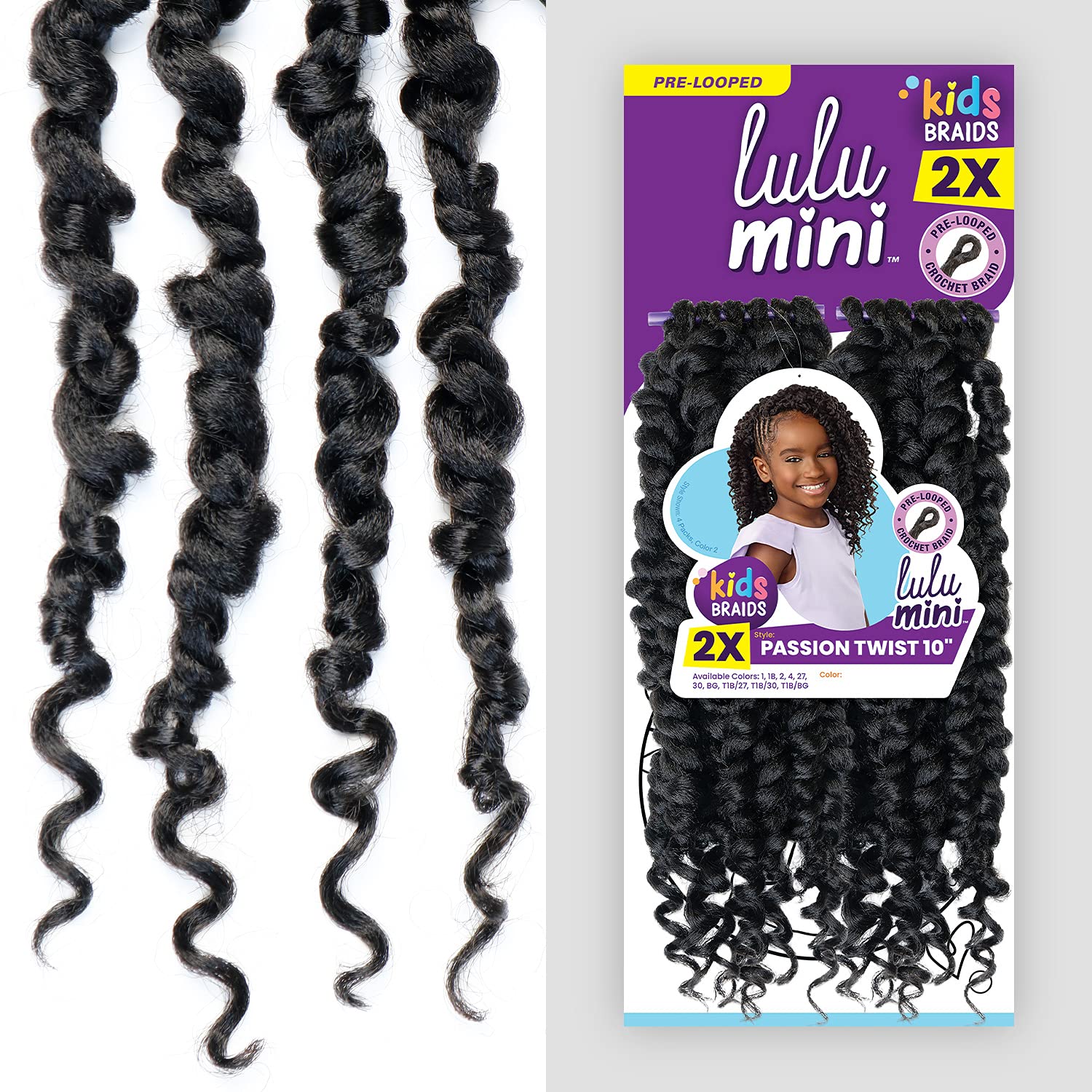 Sensationnel extensiones de cabello – sb 2x passion twist 10 lulu miniloop
