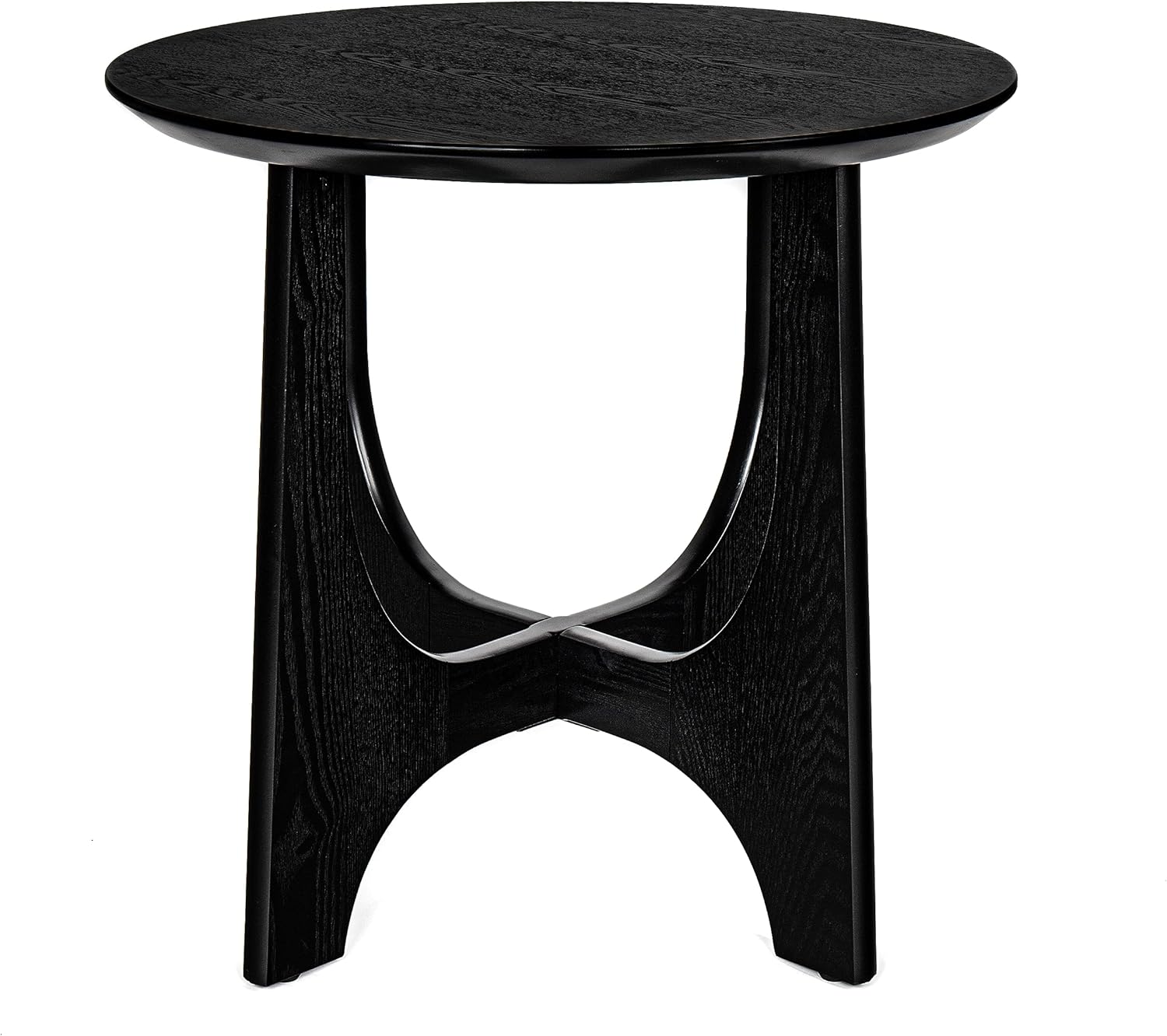 Moderna mesa auxiliar redonda de madera de 25 pulgadas, mesita de noche, mesa de noche, mesa de noche, mesa de noche para dormitorio, sala de estar,