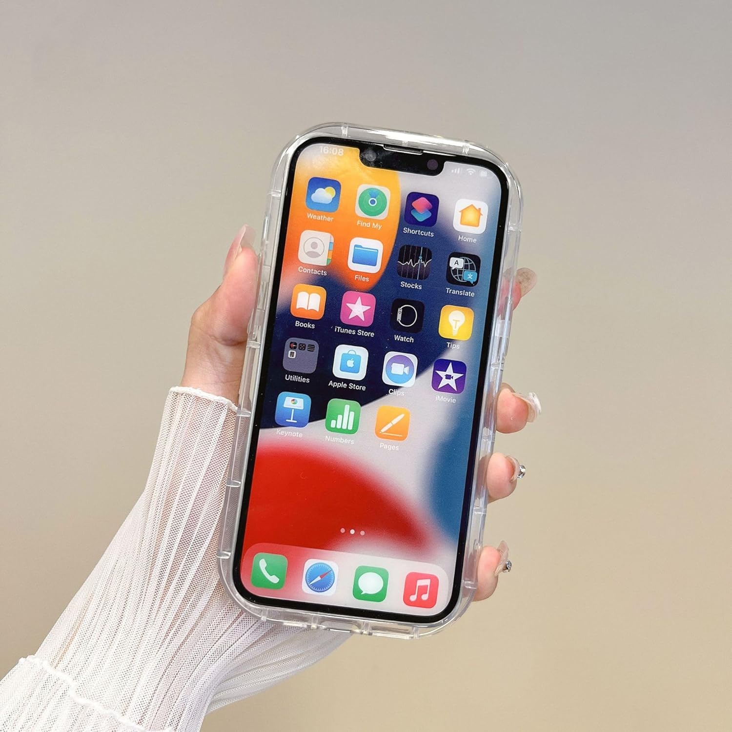 Compatible con iPhone 11 Pro Max 3D holográfica transparente con diseño estético de mariposas para mujeres y niñas, con purpurina bonita y