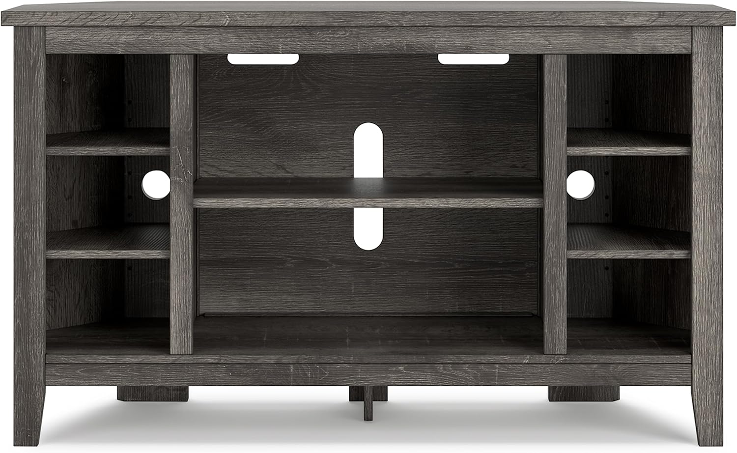 Signature Design by Ashley Arlenbry – Moderno mueble esquinero para TV con opción de chimenea y se adapta a televisores de hasta 48 pulgadas, color