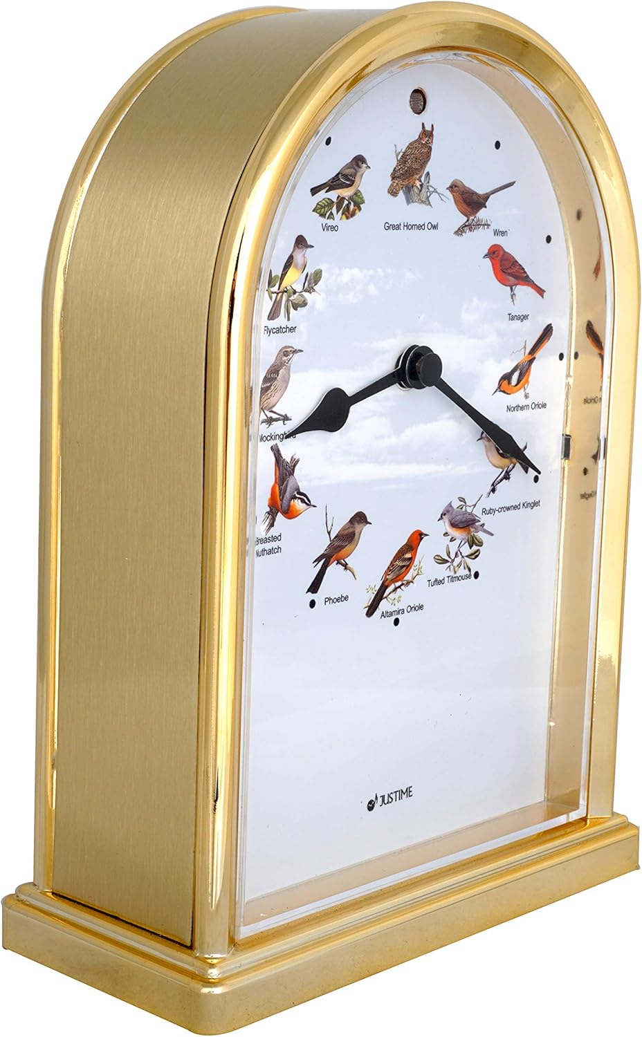 Búho de 7.5 pulgadas de alto colección encantadora reproduce 12 canciones populares de pájaro reloj de mesa Home Deco multicolor selección de regalo