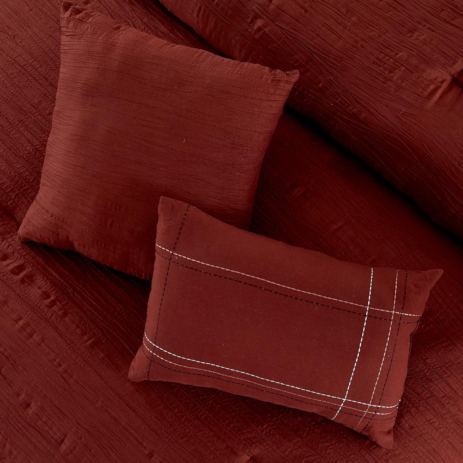 Modern Threads – Juego de edredón de 5 piezas Reese Collection – Juego de cama reversible y elegante – Incluye edredón, fundas de almohada y