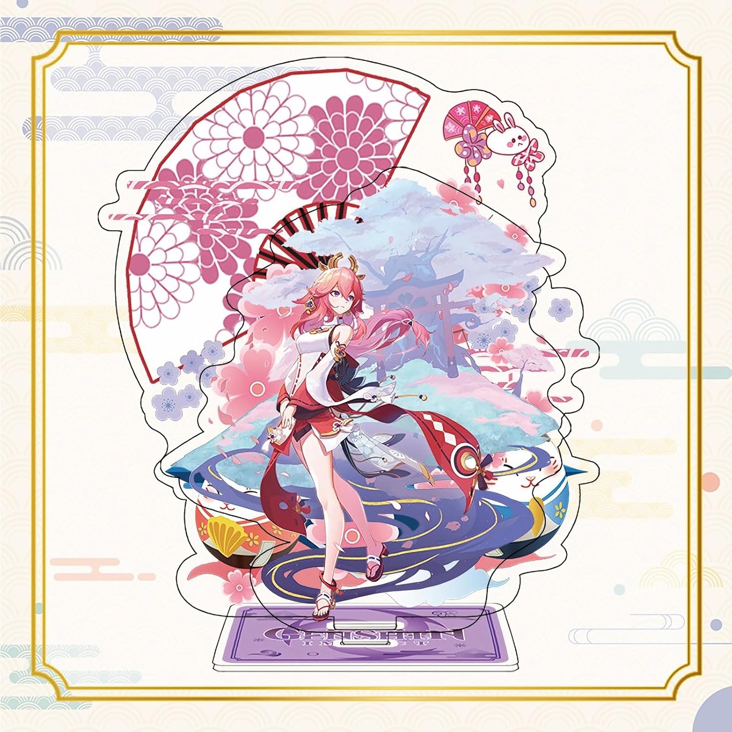 Genshin Impact Merch, figura de impacto de Genshin decoración de escritorio acrílica, colección de baratijas periféricas de estación de múltiples