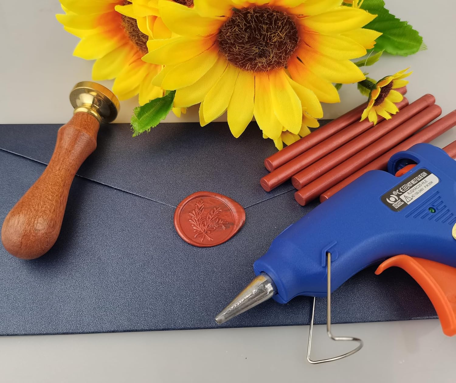 30 barras de cera de sellado de 0.27 pulgadas para pistola de pegamento, mini barras de sellado de cera PORXFLY ideales para tarjetas, sobres,