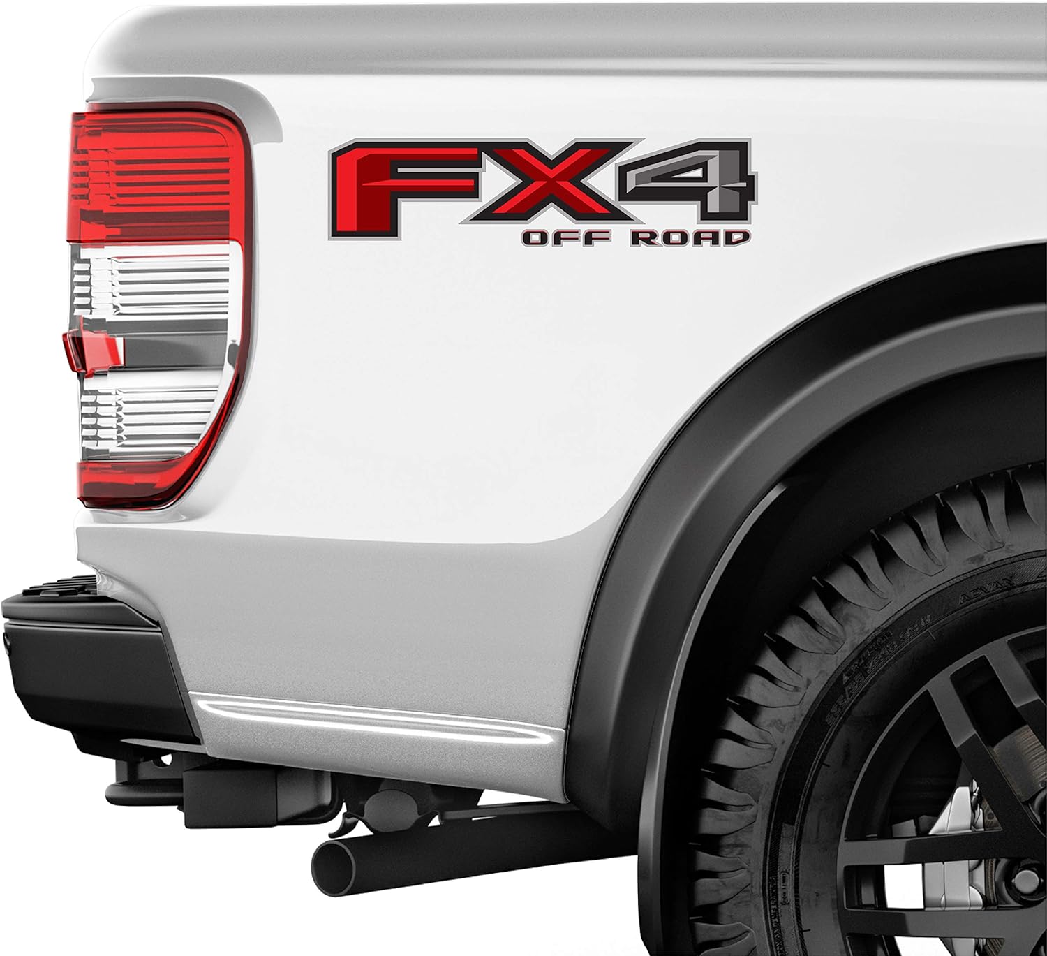 FX4 – Calcomanía de repuesto para bandera negra de Estados Unidos, emblema de cabecera F 150 para camión 4×4 Super Duty (FX4 Off Road calcomanía de