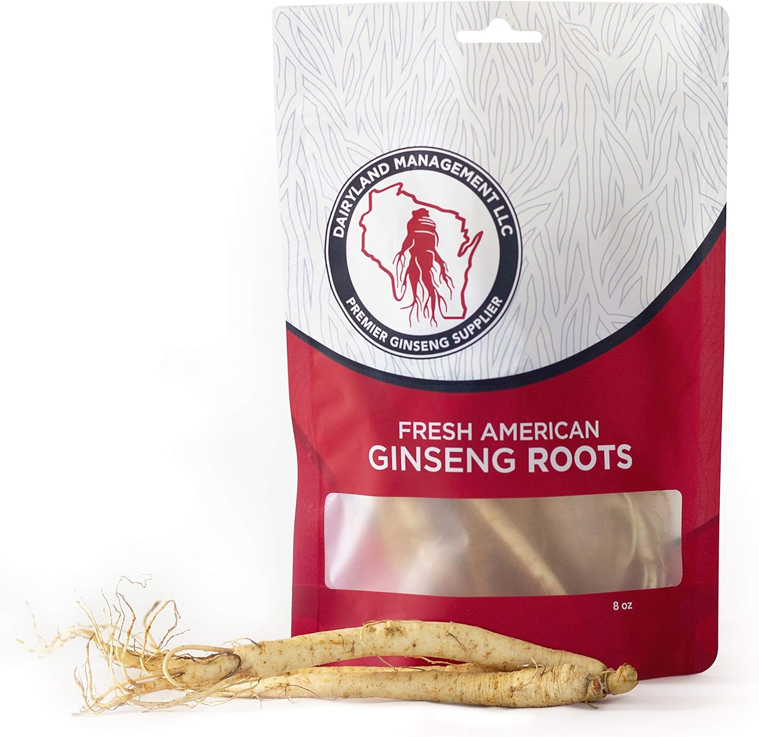 Dairyland – Raíces de ginseng americano fresco, 4 onzas de ginseng fresco de Wisconsin, directo del granjero al consumidor, ginseng de calidad