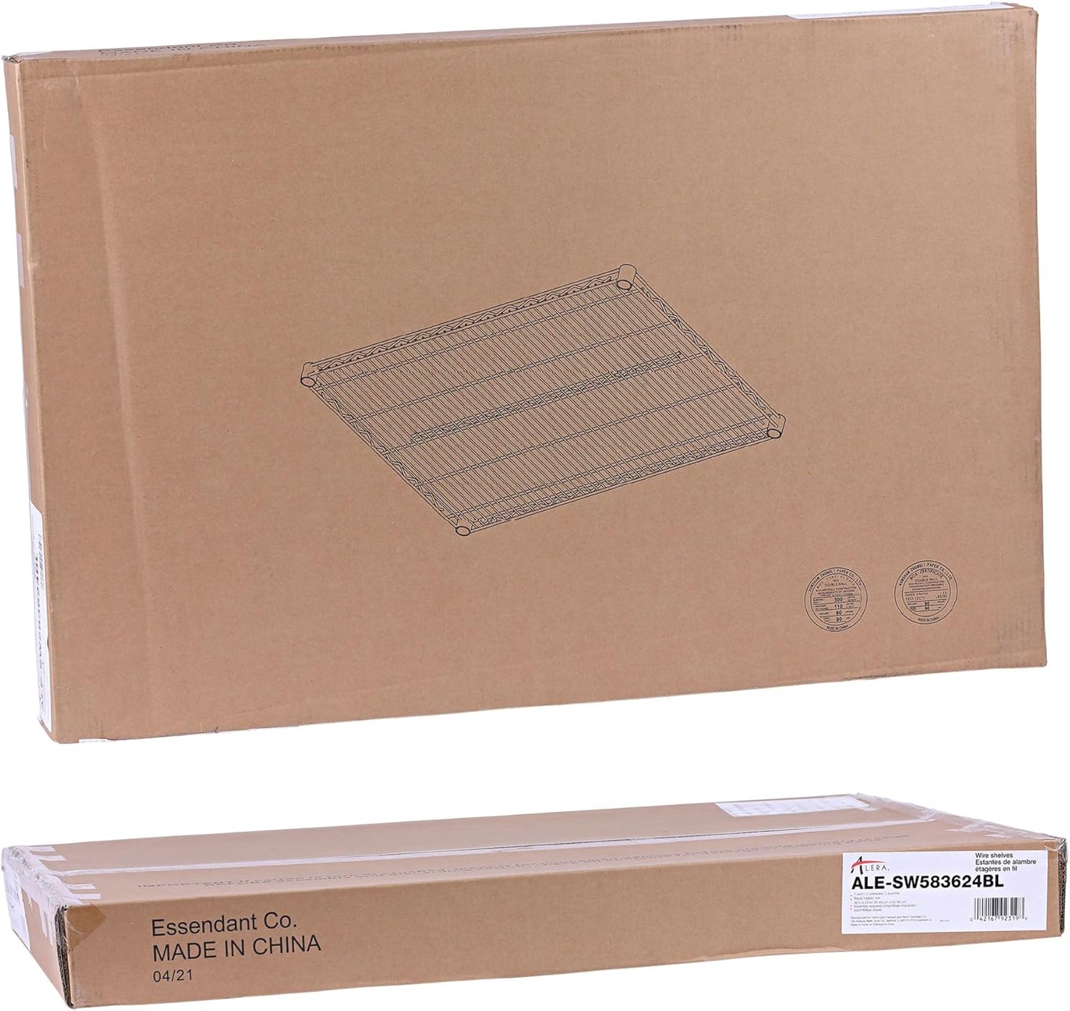 Alera ALESW583624BL – Estantería industrial de alambre extra estantes de alambre
