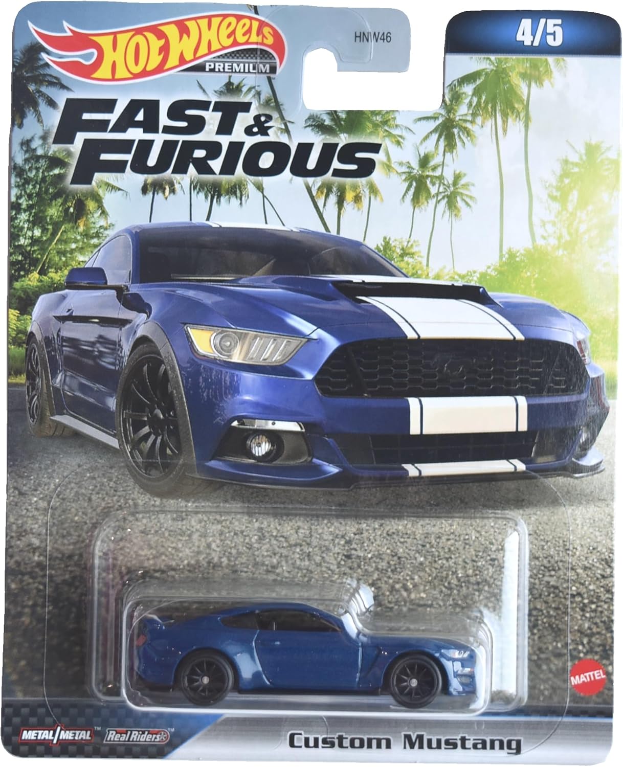 Hot Wheels Mustang personalizado, rápido y furioso 45 azul