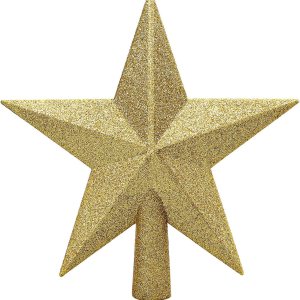 Aneco – Estrella con brillantina para decorar el arbolito de navidad, decoración para la parte de arriba del arbolito Aneco – Estrella con brillantina para decorar el arbolito de navidad, decoración para la parte de arriba del arbolito