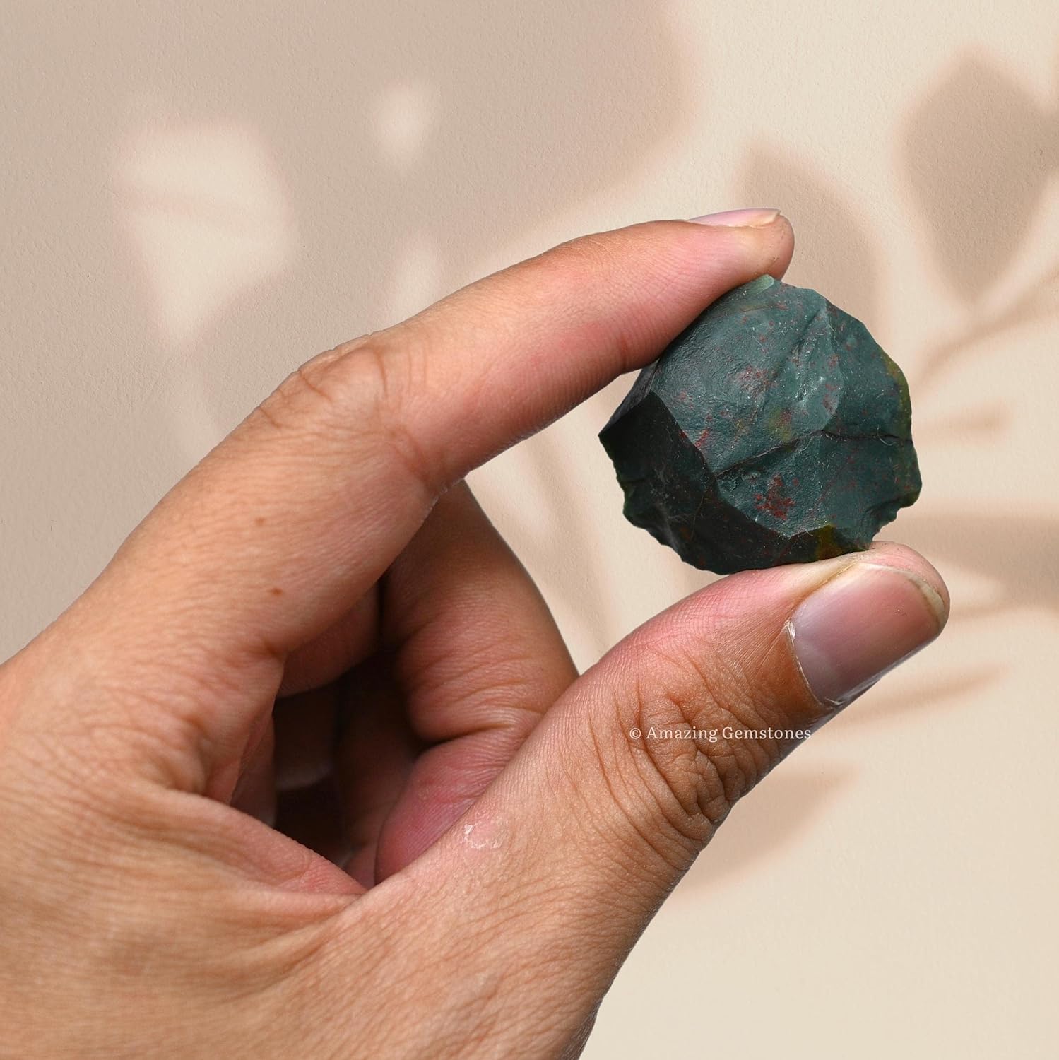 Bloodstone – Cristales crudos y piedras curativas, rocas naturales para rodar y hacer tú mismo, piedras y cristales crudos (5 piezas)