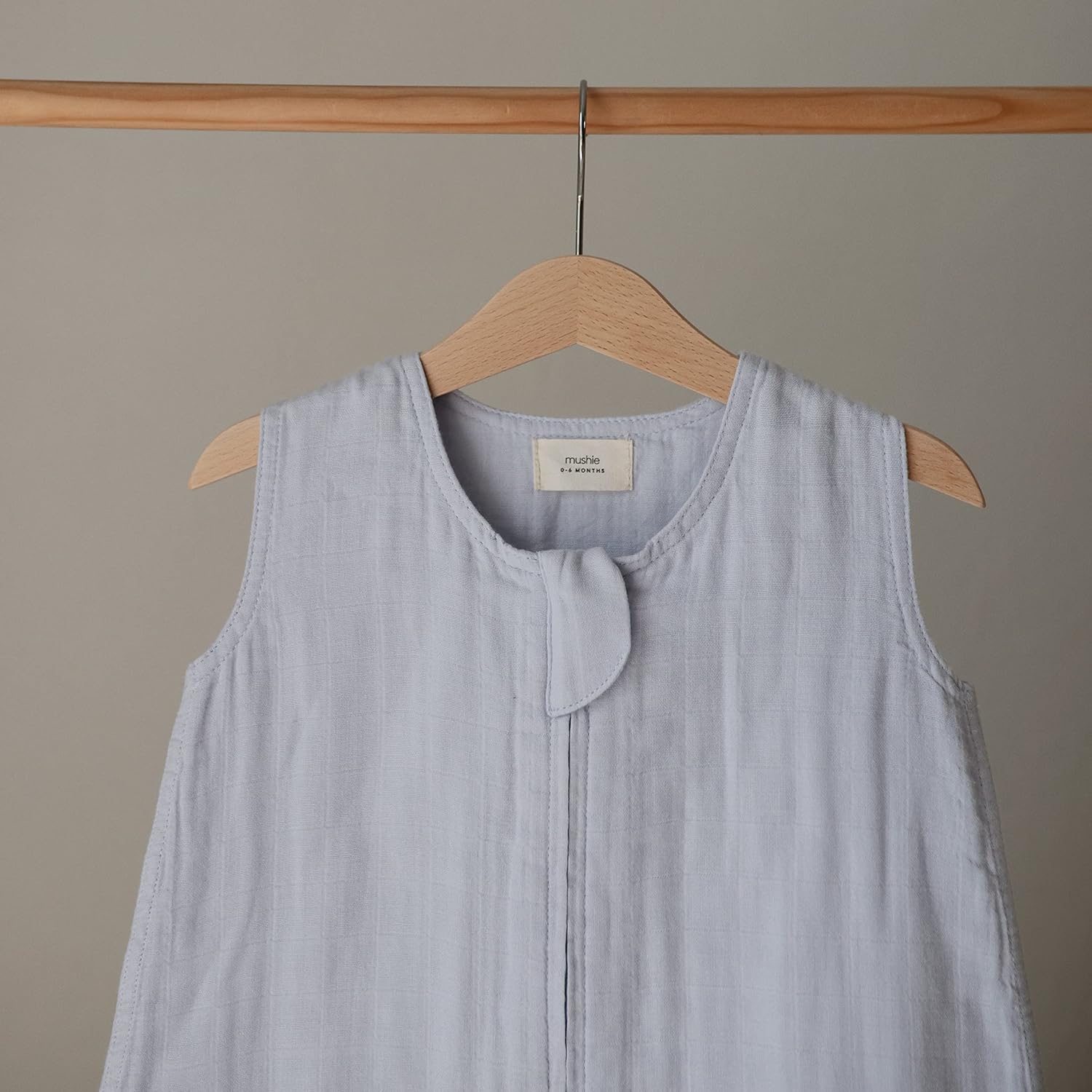 mushie Manta portátil para bebé, 100% muselina de algodón orgánico, saco de dormir para bebés (azul bebé)