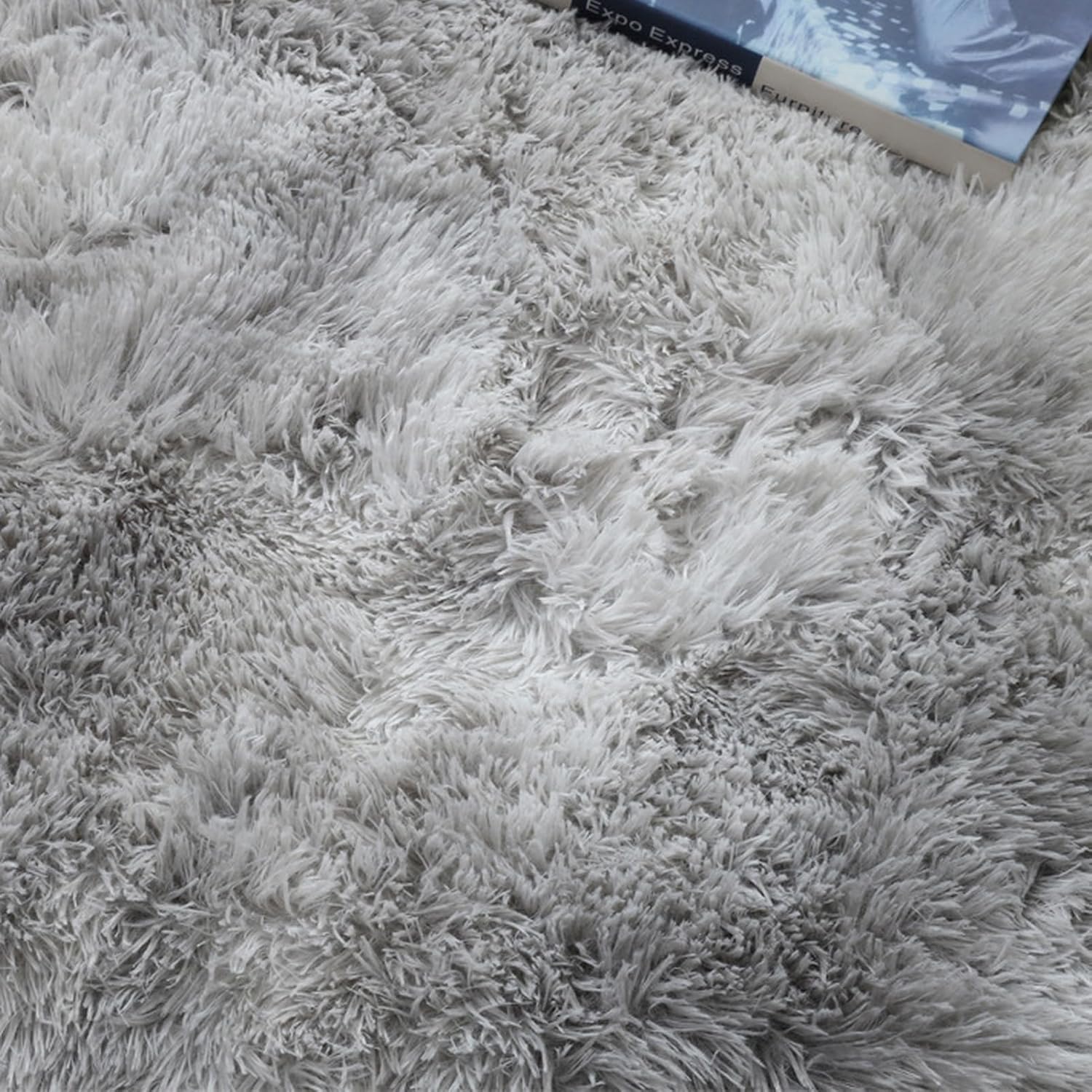 BESTORI Alfombras esponjosas para dormitorio, alfombra redonda de pelo largo, bonita, antideslizante, suave, alfombra circular para entrada,