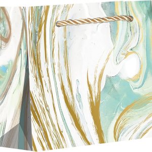 Jillson Roberts Pequeñas bolsas de regalo con detalles de aluminio, bolsas de recuerdo de fiesta, menta marmoleada, 12 unidades Jillson Roberts Pequeñas bolsas de regalo con detalles de aluminio, bolsas de recuerdo de fiesta, menta marmoleada, 12 unidades