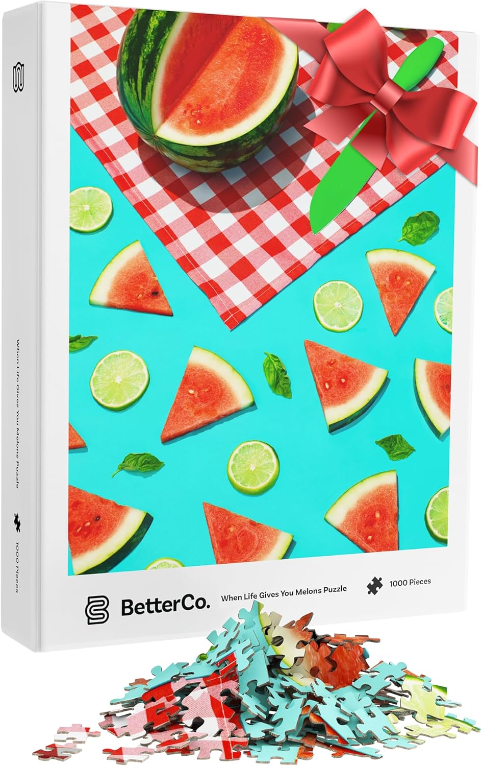 When Life Gives You Melons Puzzle – Rompecabezas de picnic de sandía de verano – Rompecabezas de 1000 piezas para adultos