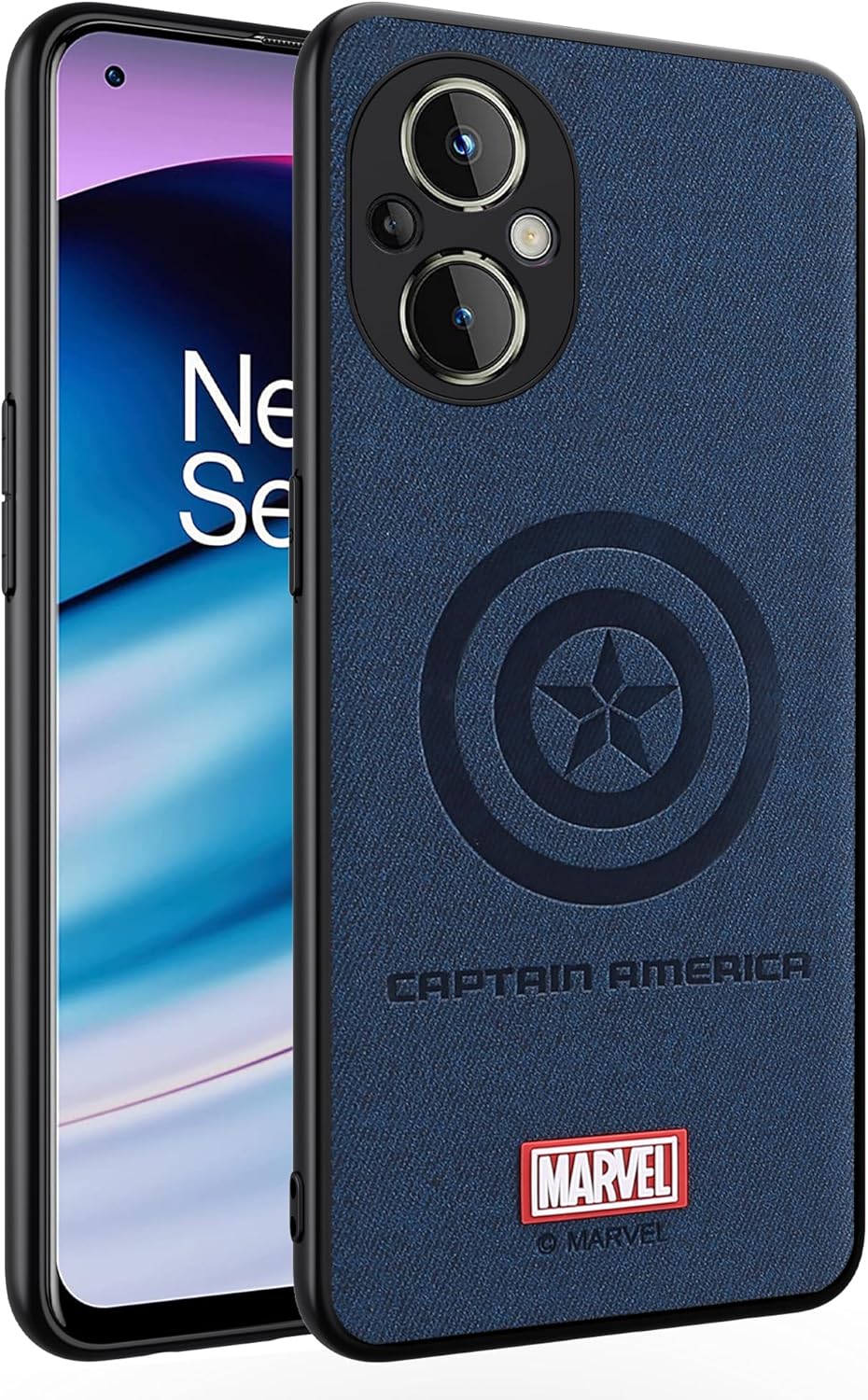 Funda para OnePlus Nord N20 5G, con personaje de superhéroe, compatible con OnePlus Nord N20 de piel (azul) para hombre y mujer