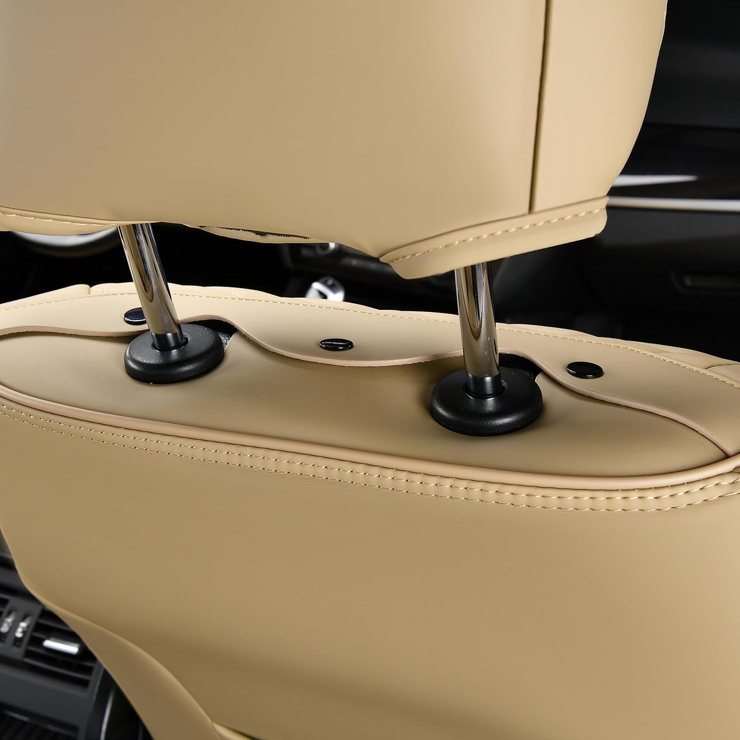 Fundas de asiento para automóviles, fundas de asiento impermeables, fundas de asiento de cuero para automóvil, paquete de 2, protector universal de