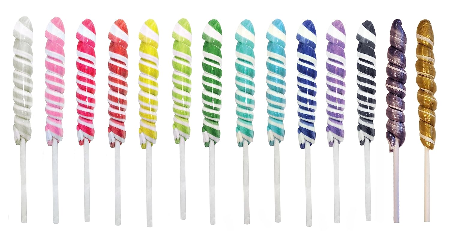 Unicorn Pops – 24 paletas de unicornio envueltas individualmente, recuerdos de fiesta de unicornio, bufés de dulces, paletas a granel (frambuesa