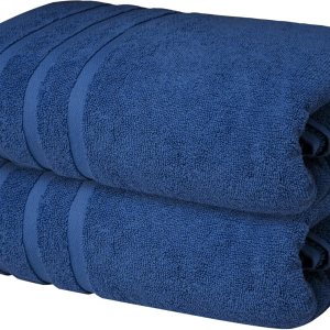 Infinitee Xclusives Juego de toallas de baño de algodón de 2 a 27 x 54 pulgadas, suaves, absorbentes, de secado rápido, duraderas, toallas de baño Infinitee Xclusives Juego de toallas de baño de algodón de 2 a 27 x 54 pulgadas, suaves, absorbentes, de secado rápido, duraderas, toallas de baño