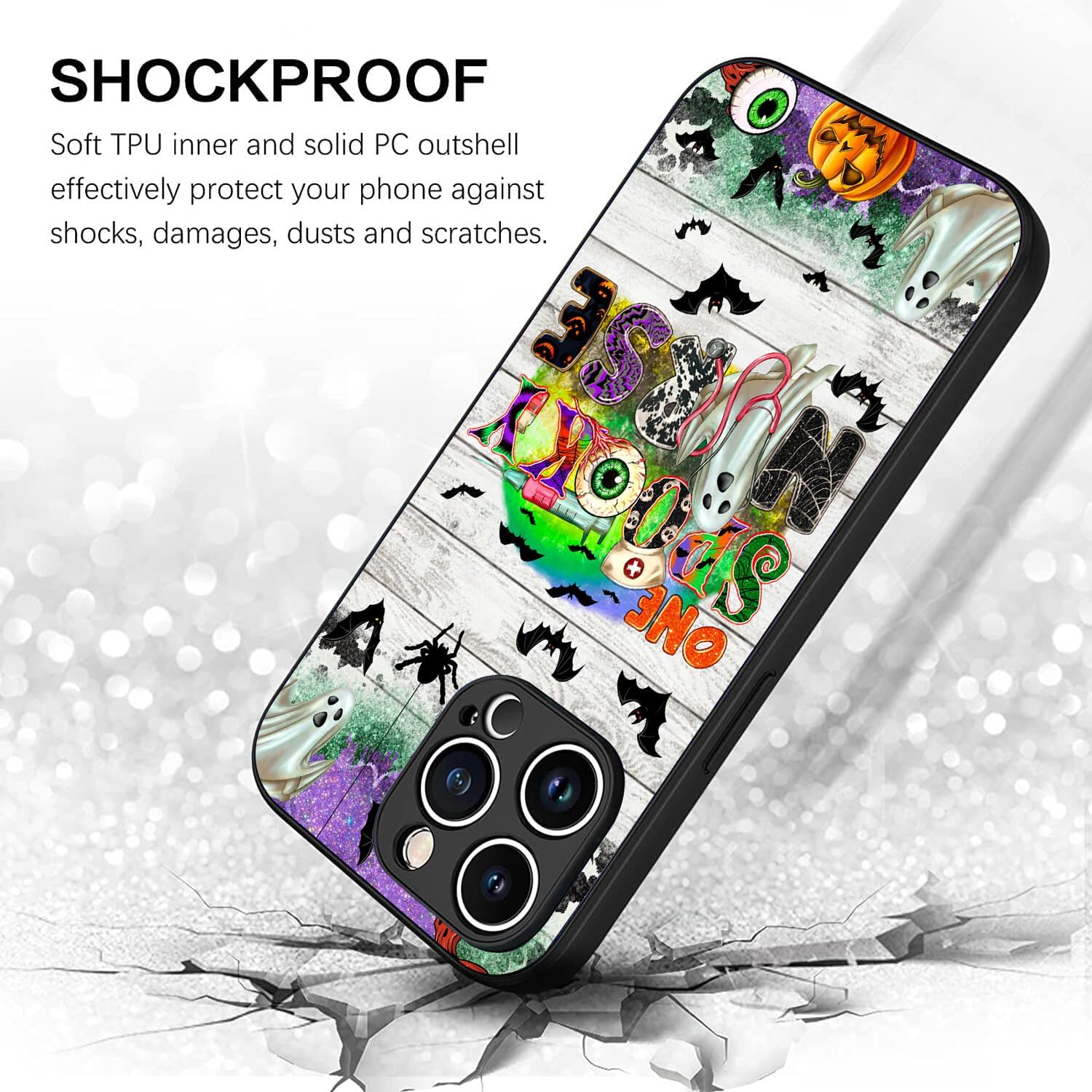 Spooky Nurse Western Halloween Ghost Nurse Halloween Vibes Funda para teléfono compatible con iPhone 15 14 13 12 11 Pro Max  Samsung Galaxy S23 S22
