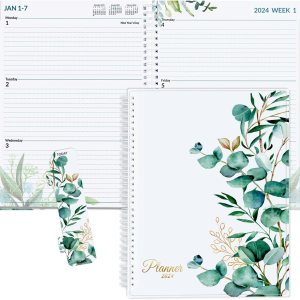 SUNEE Agenda semanal y mensual 2024, de enero de 2024 a diciembre de 2024, agenda diaria de 8.5 x 11 pulgadas con pestaña mensual, cubierta SUNEE Agenda semanal y mensual 2024, de enero de 2024 a diciembre de 2024, agenda diaria de 8.5 x 11 pulgadas con pestaña mensual, cubierta