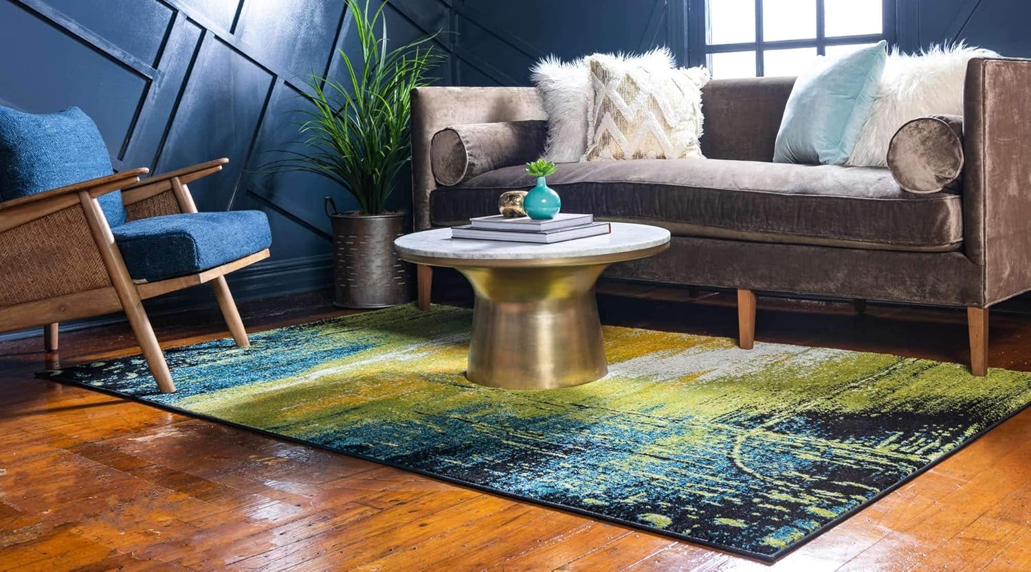 Unique Loom colección Lyon – Alfombra abstracta y moderna
