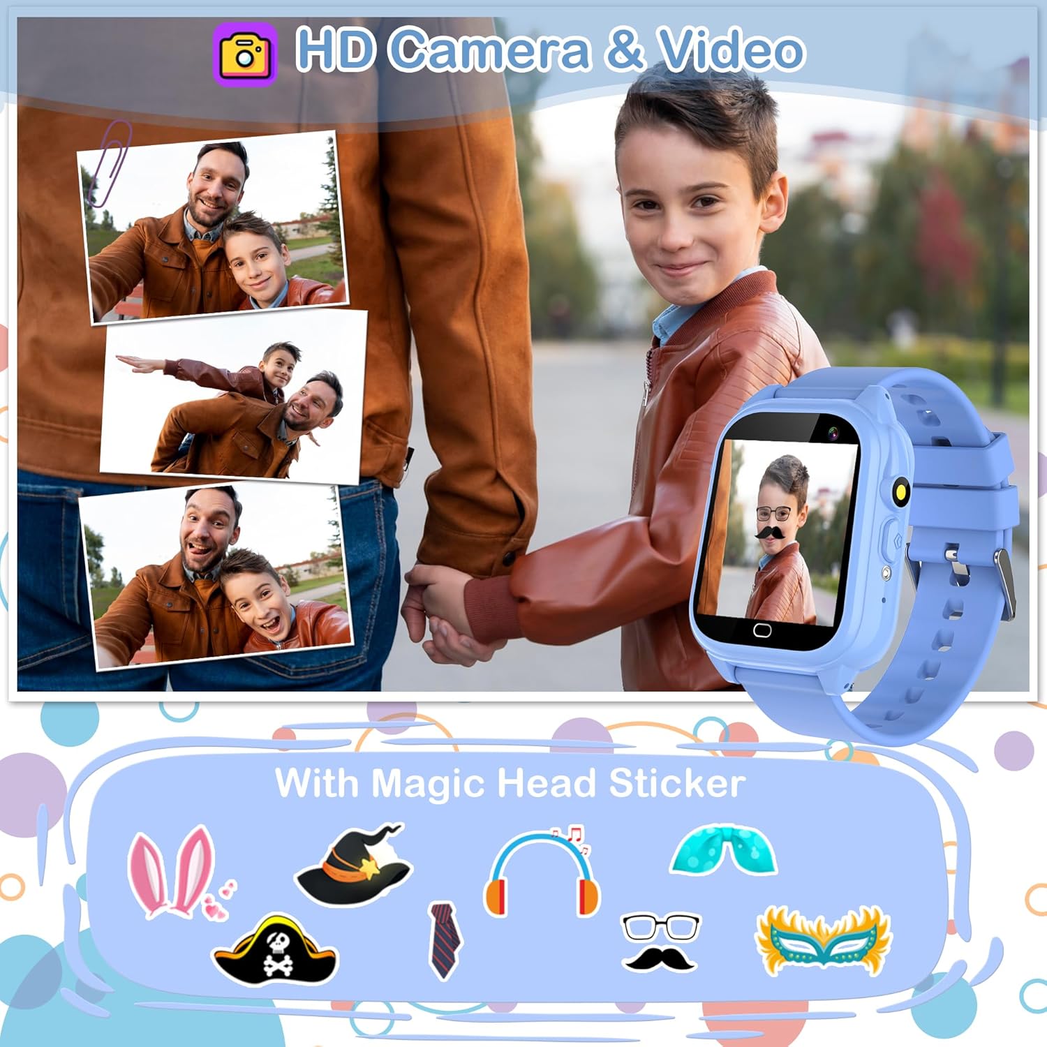 Reloj inteligente para niños, juguetes de juego para niños de 4 a 12 años de edad, calendario de regalo de cumpleaños, educación, juguetes de