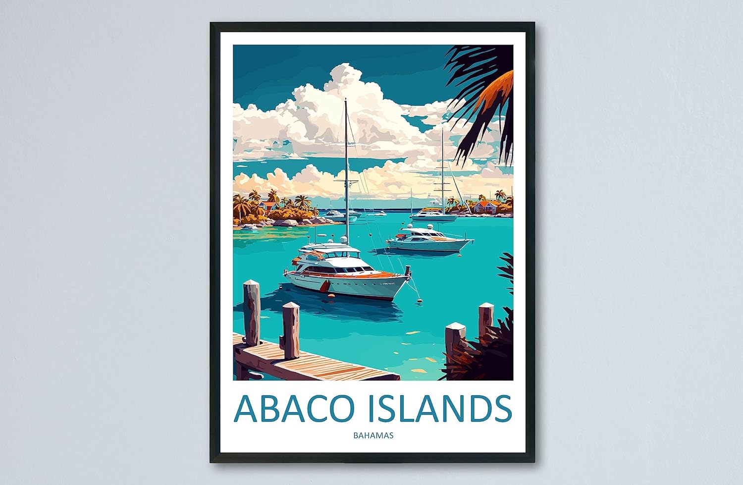 Abaco Islands Travel Print Wall Art Abaco Islands Wall Hanging Home Décor Abaco IslandsArt Lovers Wall Art Caribbean Travel Print