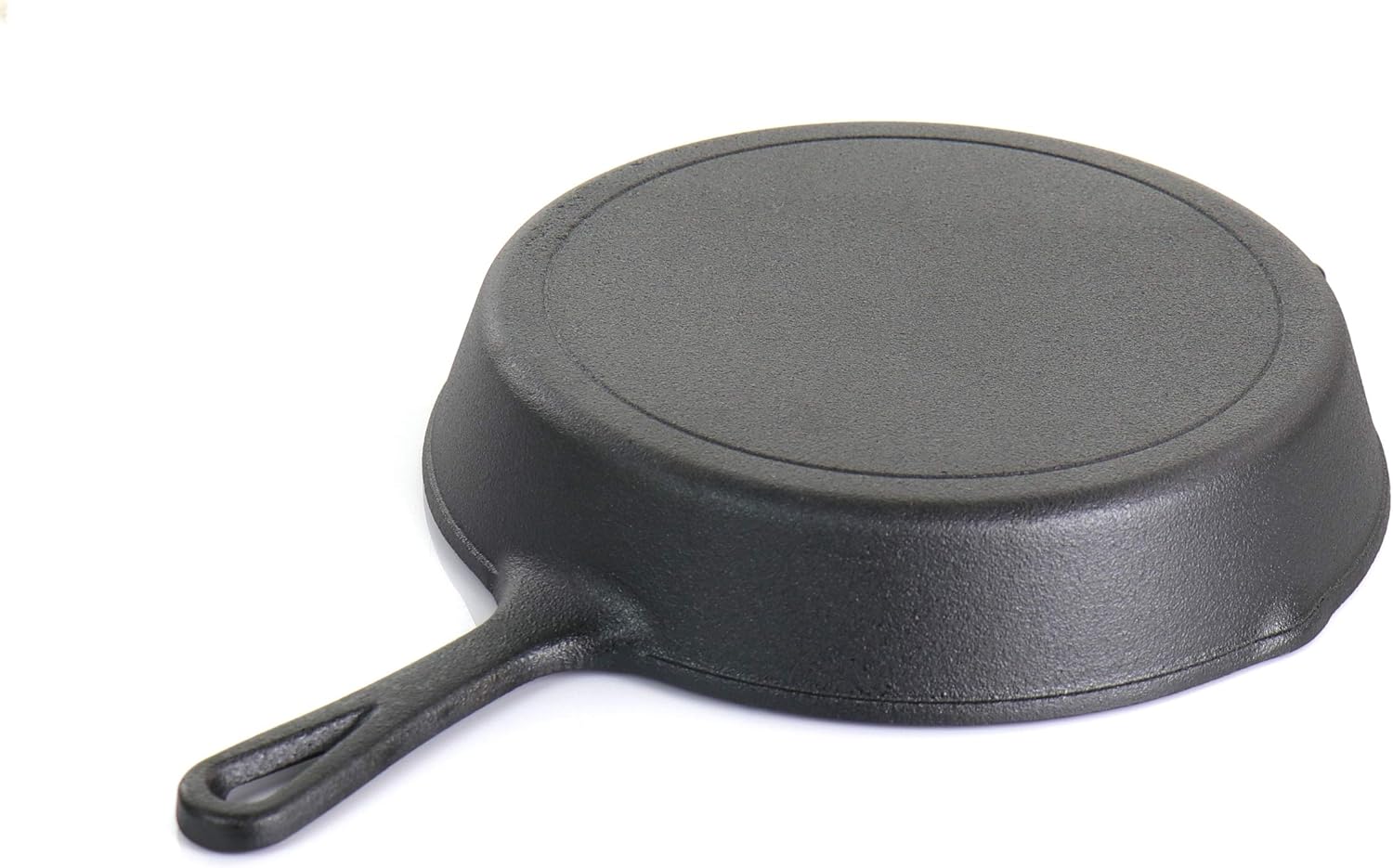 MegaChef Sartén con tapas pre-sazonadas, juego de 9 piezas, negro, rojo