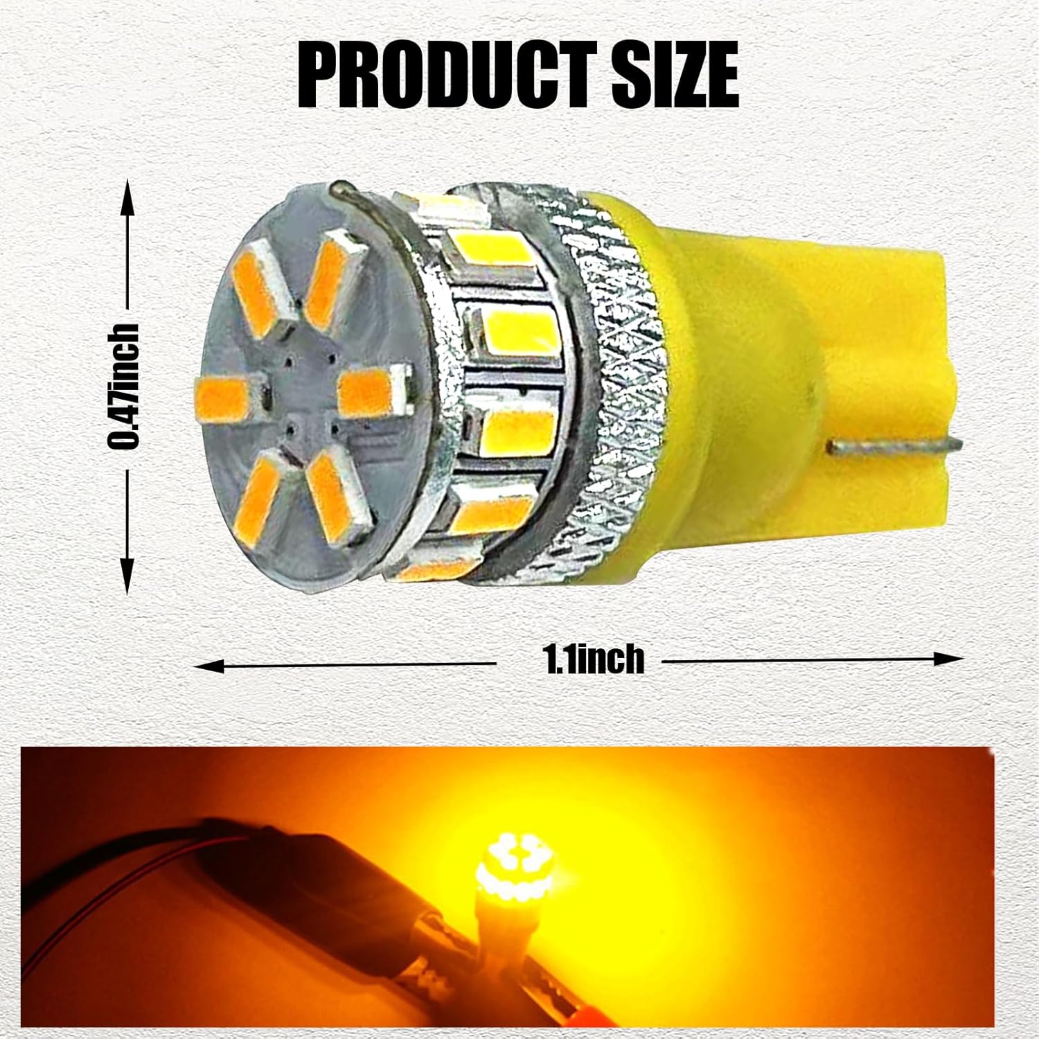 gunhunt 2 luces LED T10 18SMD 3014 para instrumentos, iluminación de 180, luz indicadora de iluminación para automóvil, lámpara de matrícula de