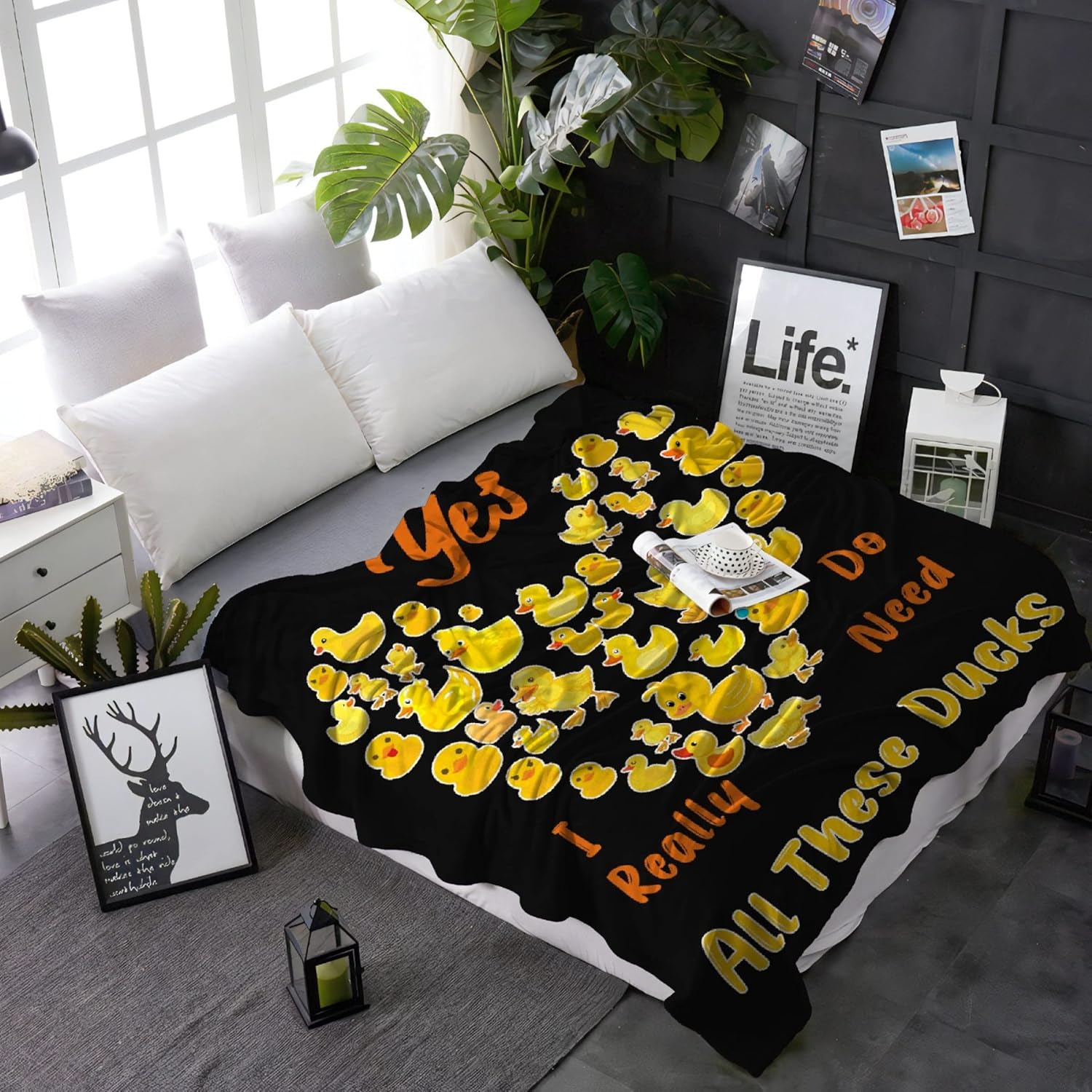 Yes I Really Do Need All These Ducks – Manta suave de franela ligera para sofá, ropa de cama de viaje, regalo práctico y sincero para seres