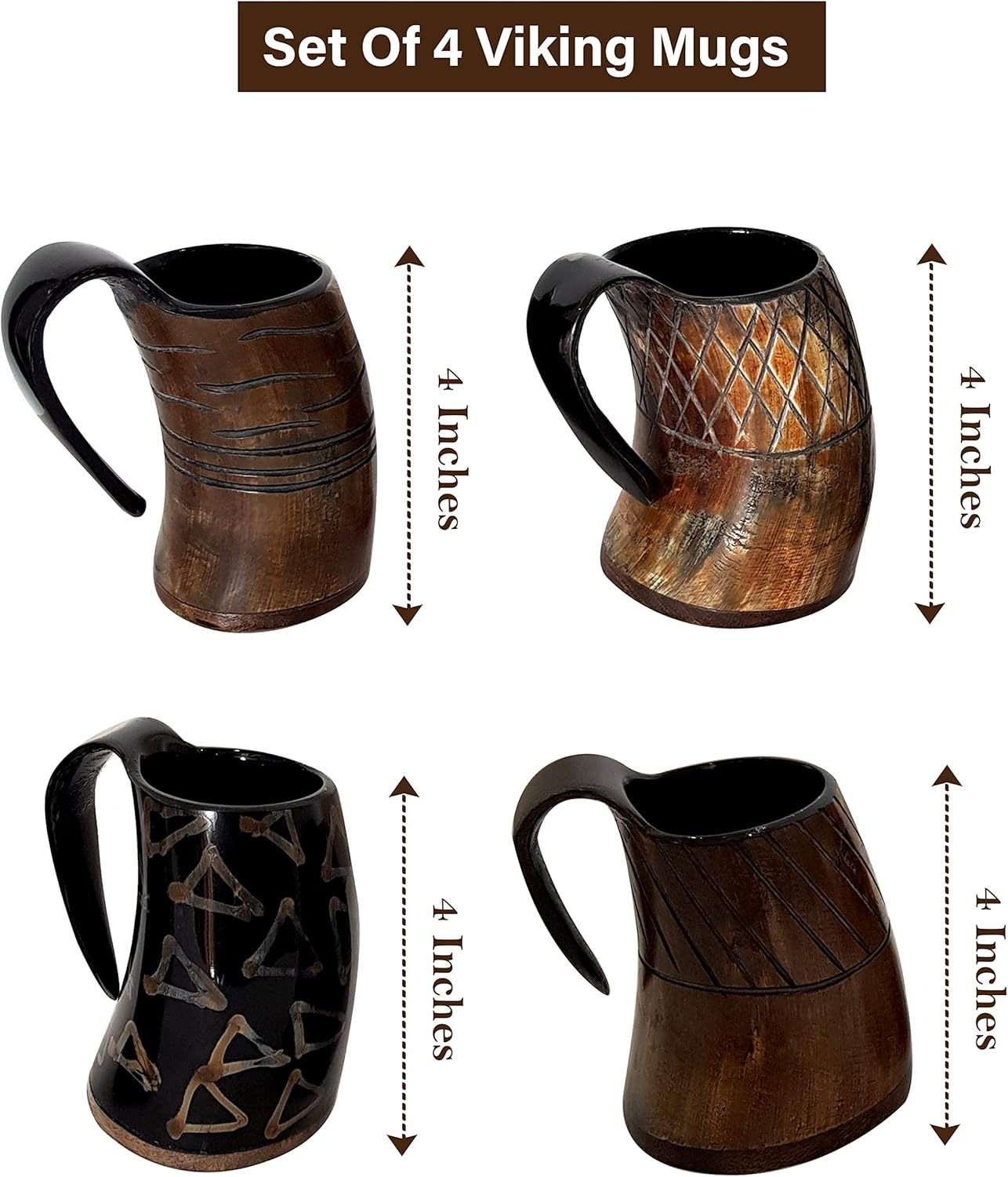 Taza vikinga hecha a mano con cuerno para beber, medieval, renacentista, cerveza Ale Mead, apta para alimentos, decoración para el hogar y la