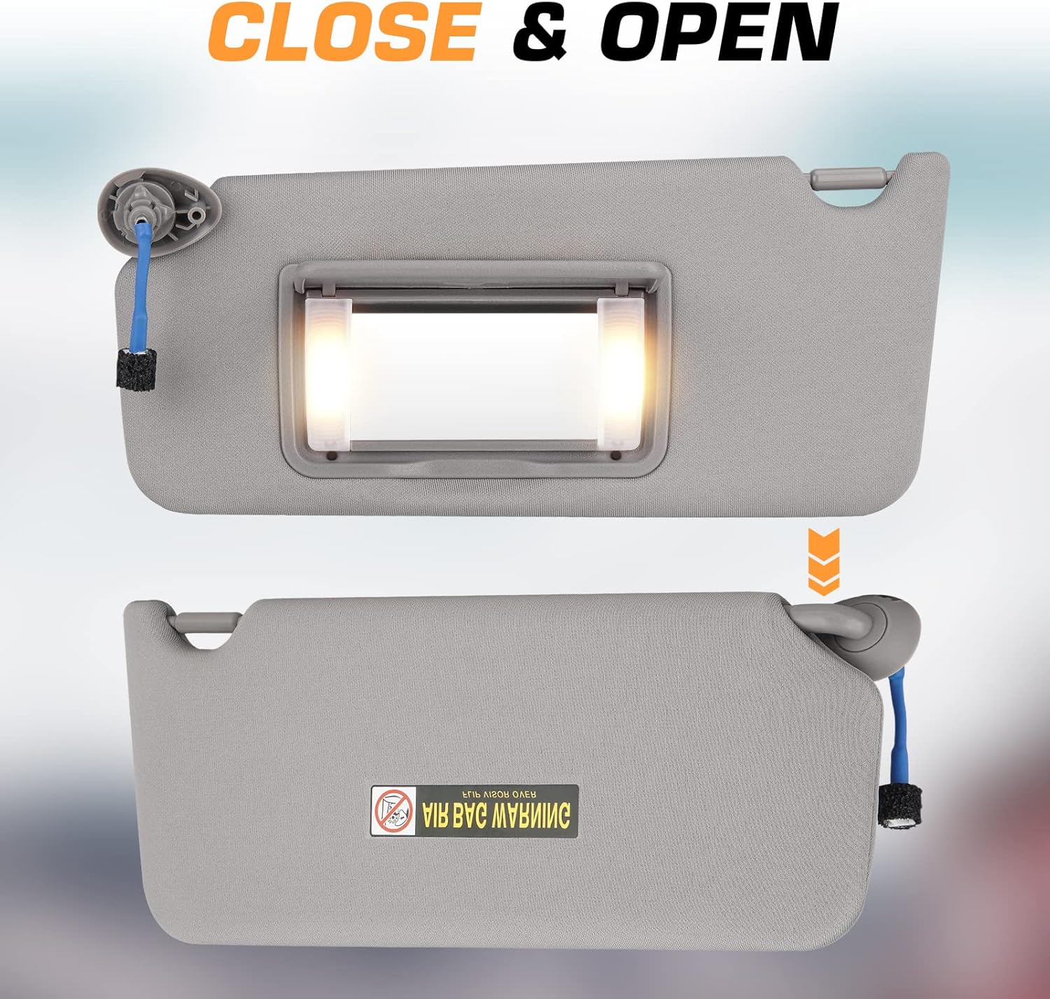 Visera solar del lado del pasajero derecho para Honda Accord 2008 2009 2010 2011 2012 Gris Reemplazar # 83230TA0A91ZA 83280-TA5-A51ZA