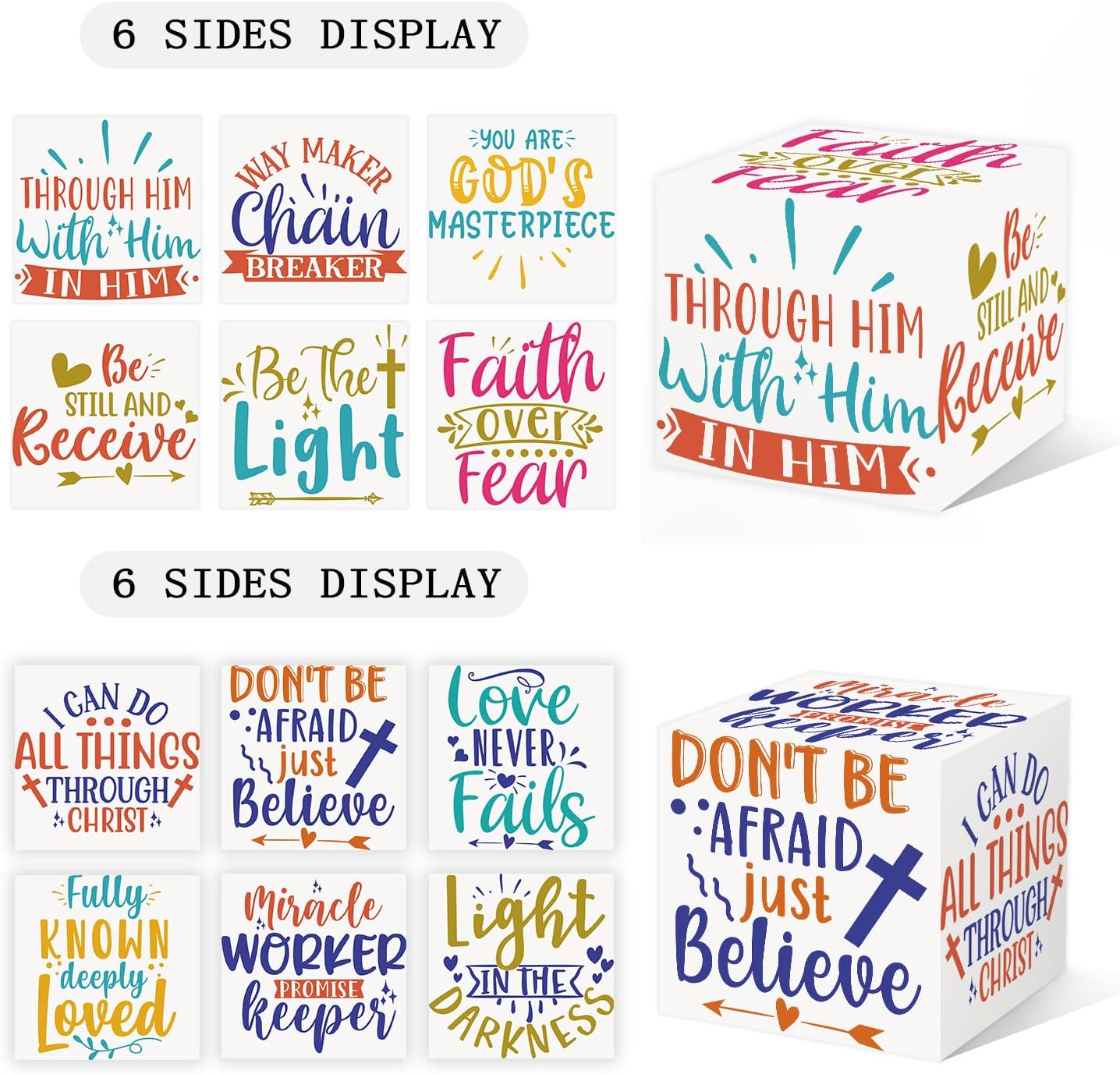 Letrero decorativo de escritorio con versículos bíblicos inspiradores para amigos, hombres y mujeres, letreros de oración y fe con escritura de