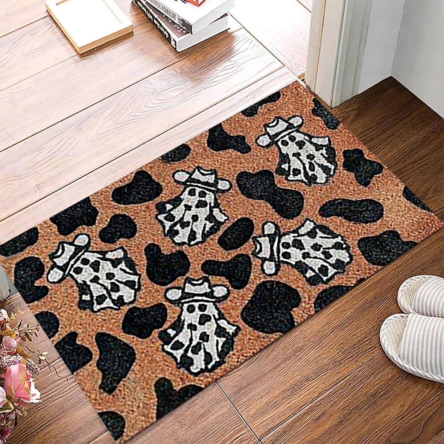 Alfombra de Halloween gótica, alfombra de bienvenida con diseño de calabaza, moderna, para sala de estar, dormitorio, decoración del hogar,