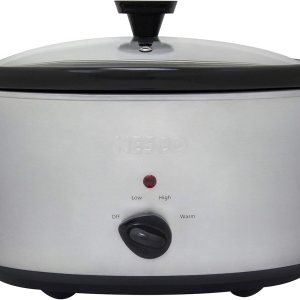 NESCO SC-6-25, olla de cocción lenta, 6 cuartos de galón, plata NESCO SC-6-25, olla de cocción lenta, 6 cuartos de galón, plata