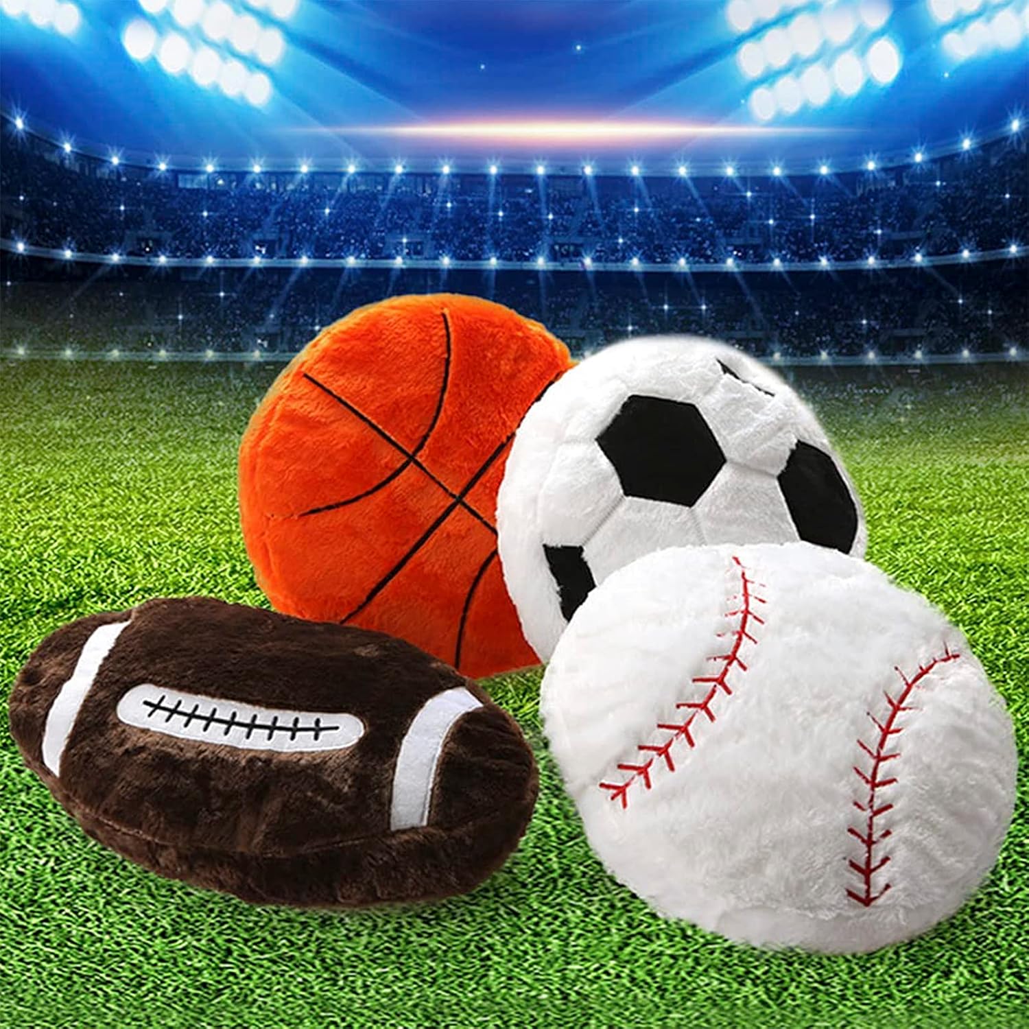 Almohada de baloncesto suave y esponjosa, juguete de fútbol de felpa, acogedora almohada deportiva, cojín de espalda grueso, decoración de sofá,