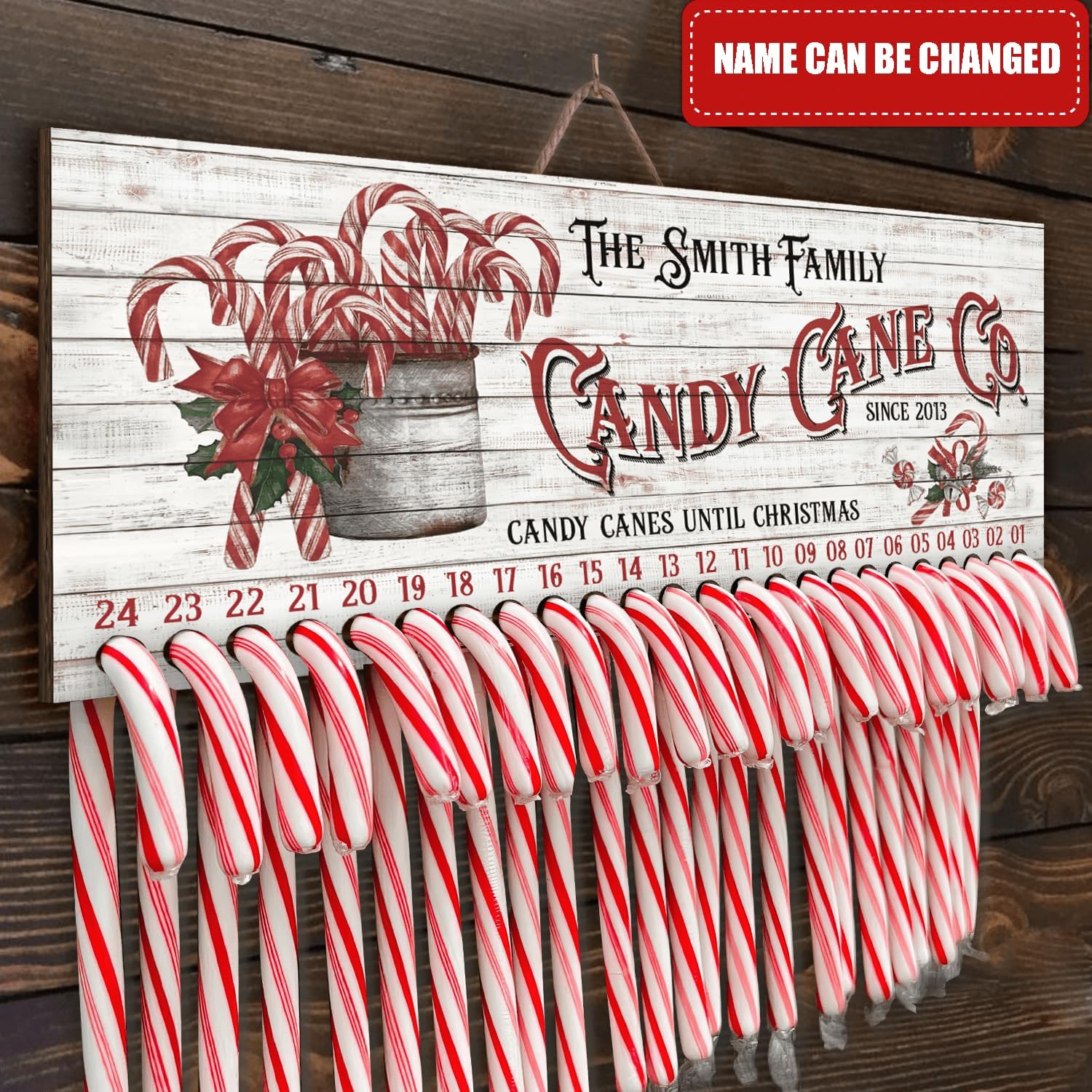 CustomizeAF Letreros de madera personalizados con tu texto, cuenta regresiva de Navidad, tablero de madera personalizado para pared, hogar,