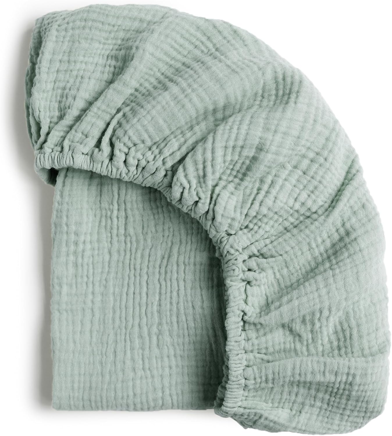 Konssy Paquete de 2 sábanas bajeras de muselina para bebé niña y niño, suaves y transpirables, aptas para moisés, cuna, cesta de moisés ovalada,