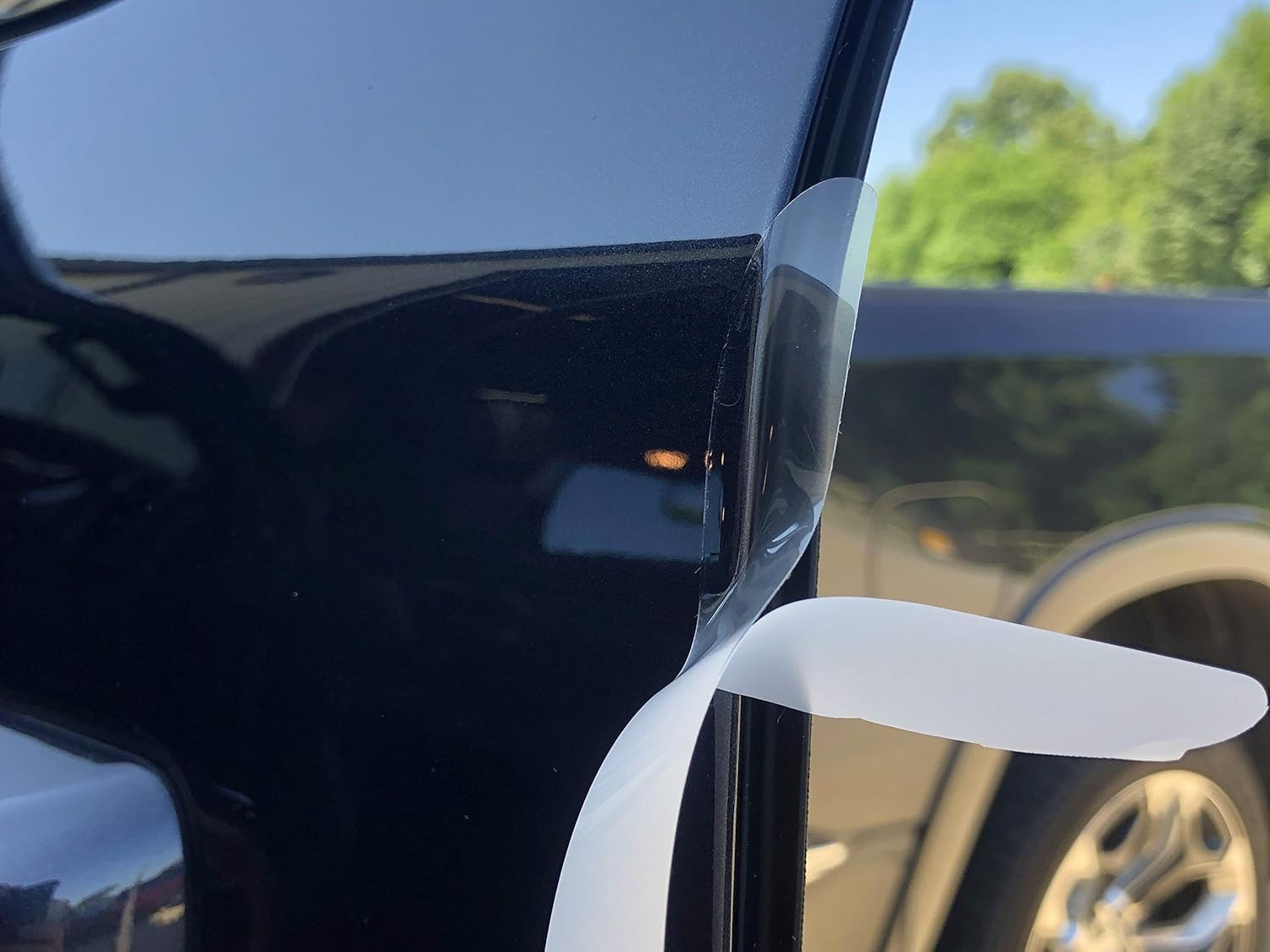 Protectores de borde de puerta compatibles con Dodge Ram 1500 2500 3500 2019-2020 Crew Cab solo 4 piezas de película protectora de pintura